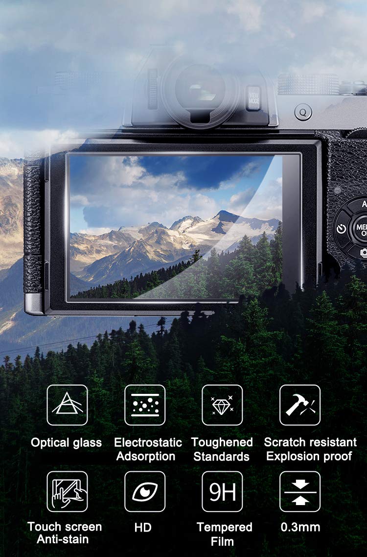 Wh1916 Fx3 Screen Protector Anti-Scrach Anti-Bubble Ultra-Clear 9H Tempered Glass 3-Pack, Compatible For Sony Fx3 Zv1 A7C A7Riv