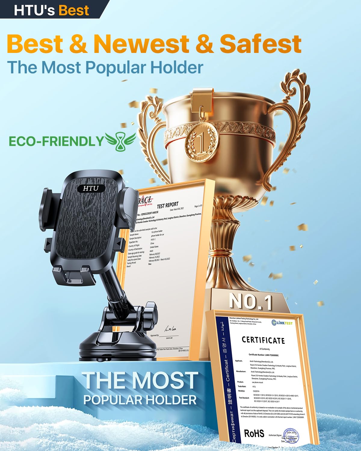 Phone Holders For Your Car [88 Lbs Super Heavy Duty] Suction Cup Phone Holder Windshield/Dashboard/Window, Universal Car Phone H