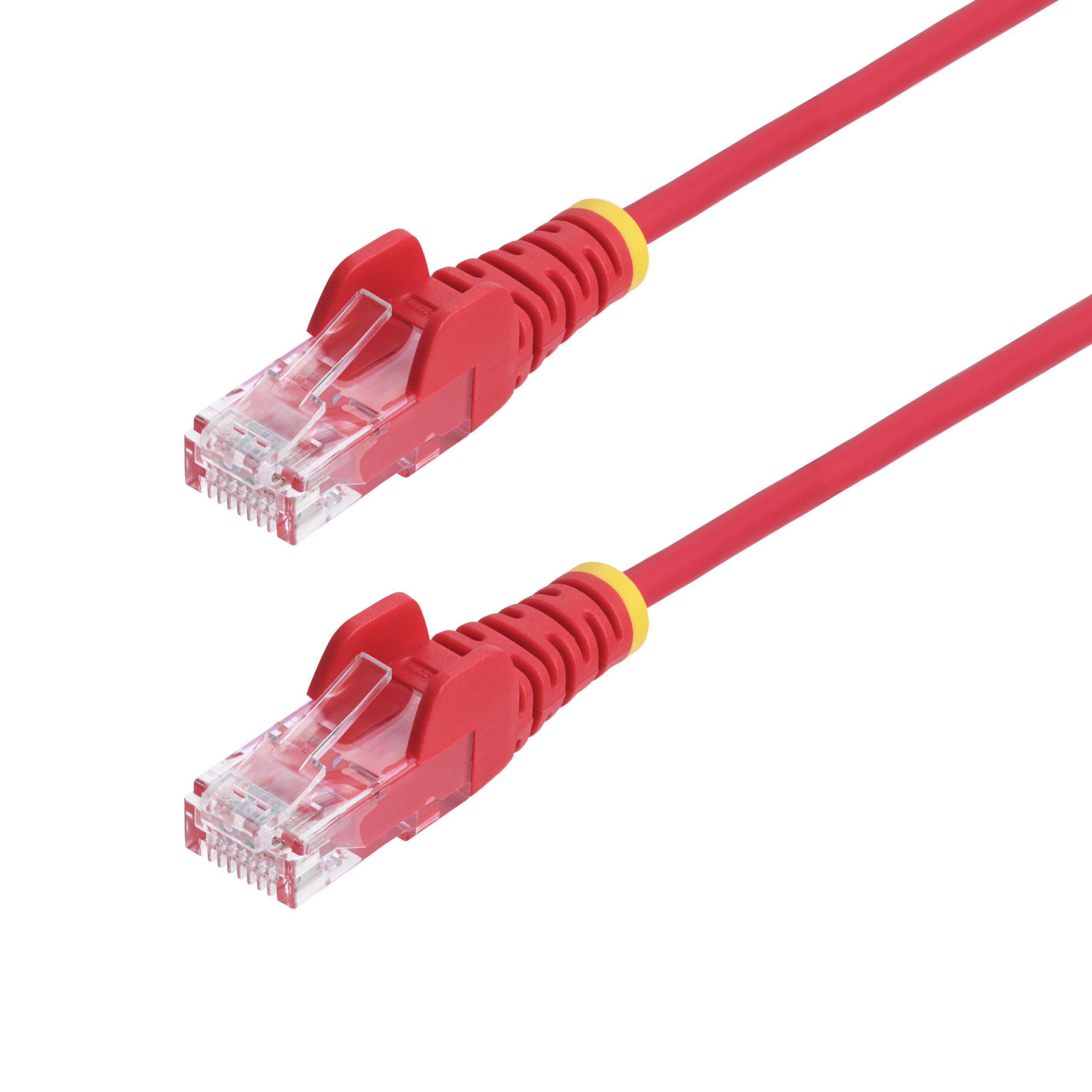 3Ft Red Slim Cat6 Ethernet Cable, Snagless, 100W Poe, Utp, Lszh, 28Awg Bare Copp