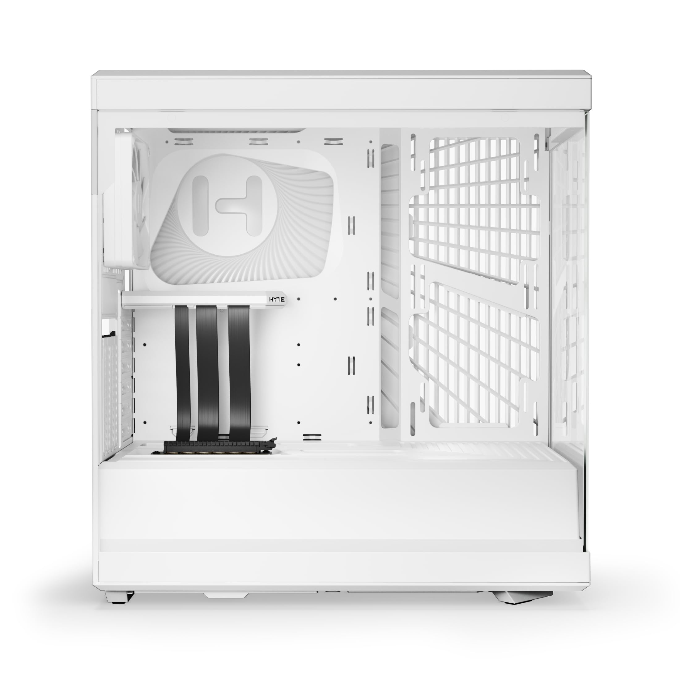 Hyte Y40 Modern Aesthetic Panoramic Tempered Glass Mid-Tower Atx Computer Gaming Case With Pcie 4.0 Riser Cable Included, Snow W