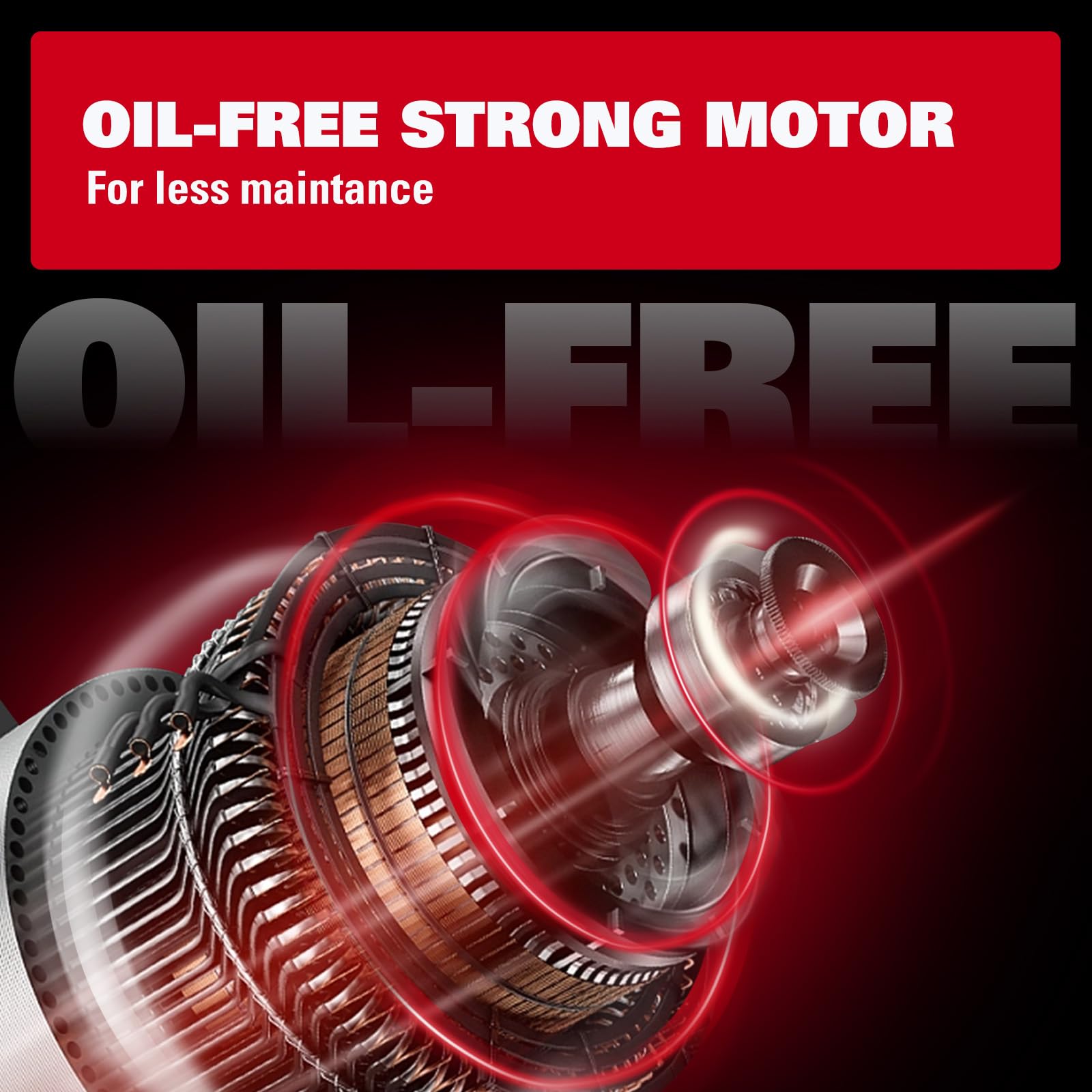 Ecomax Air Compressor 3 Gallon 1/3 Hp Pancake Max 110 Psi Portable Oil Free Tank