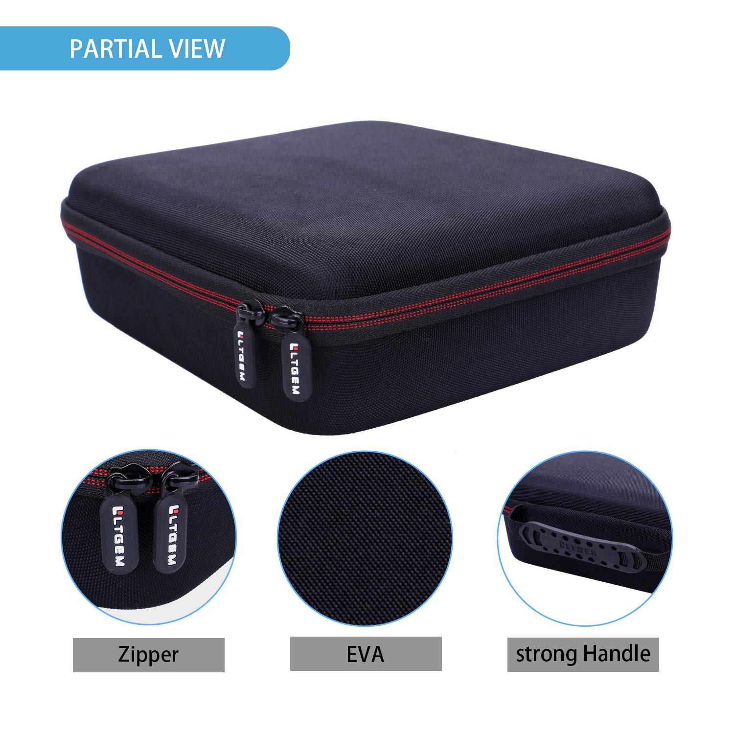 Ltgem Eva Hard Case For Zoom H6 All/Zoom H6 Six-Track/Zoom H6Essential / Zoom H4Essential Portable Recorder. Fits Charger, Cable