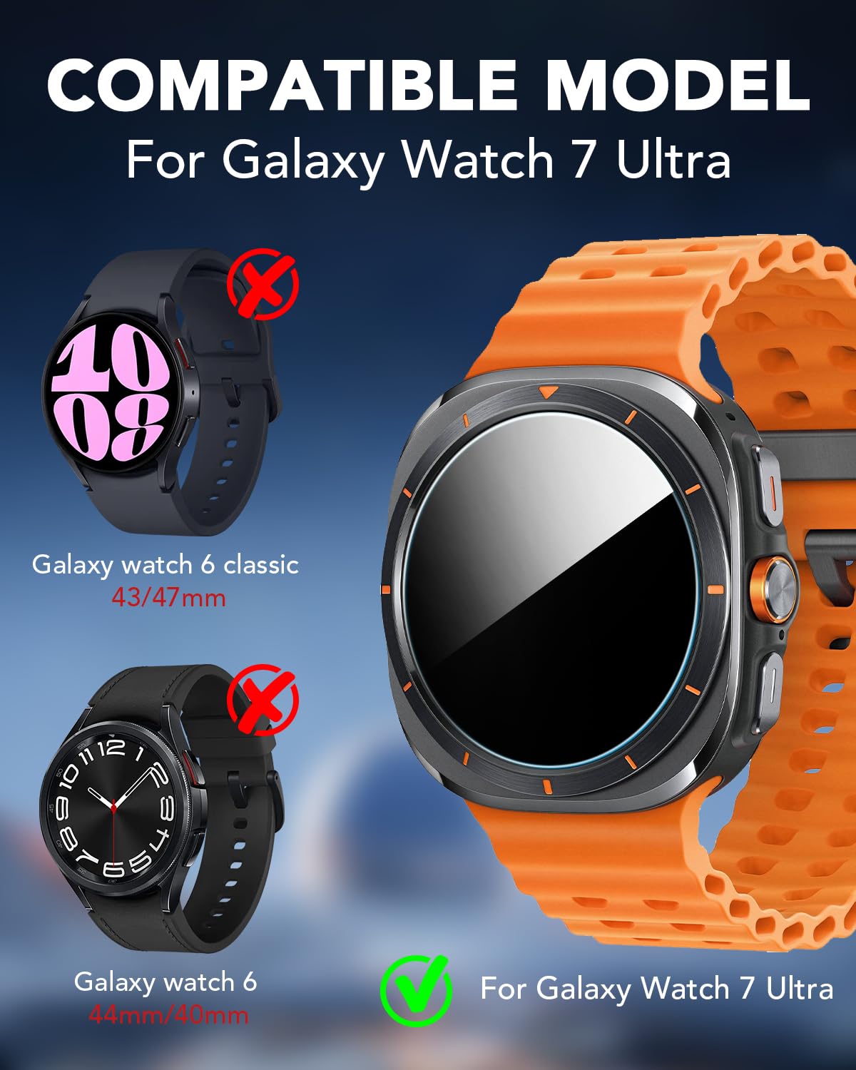 Spguard 4 Pack Galaxy Watch Ultra 7 47Mm Screen Protector, Tempered Glass Protectors Accessories Compatible With Samsung Galaxy