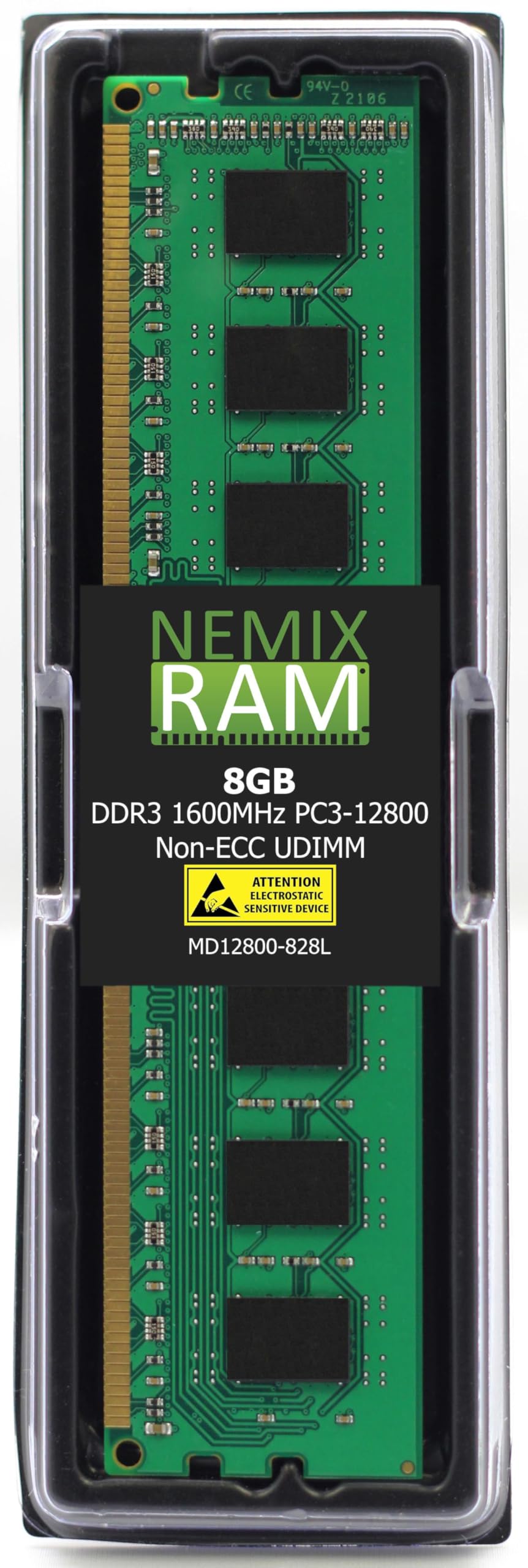 Nemix Ram 8Gb (1X8Gb) Ddr3 1600Mhz Pc3 12800 2Rx8 1.35V 240 Pin Non Ecc Udimm Unbuffered Desktop Memory
