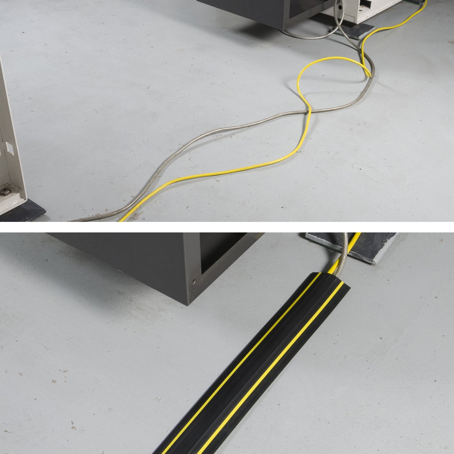D Line 30Ft Floor Cord Cover, Made In Usa Linkable Cable Protector, Hide Extension Cords, Protect Cords, Prevent Cable Trips, Co