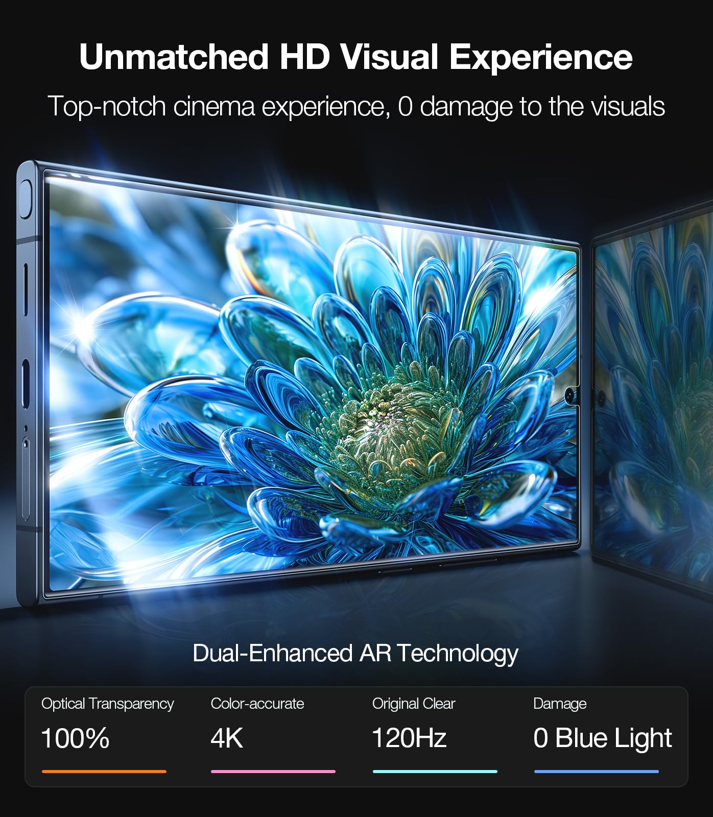 Torras Top Notch Diamond Shield For Samsung Galaxy S24 Ultra Screen Protector [9H+ Durable Military Grade Protection] 0.04S Fing