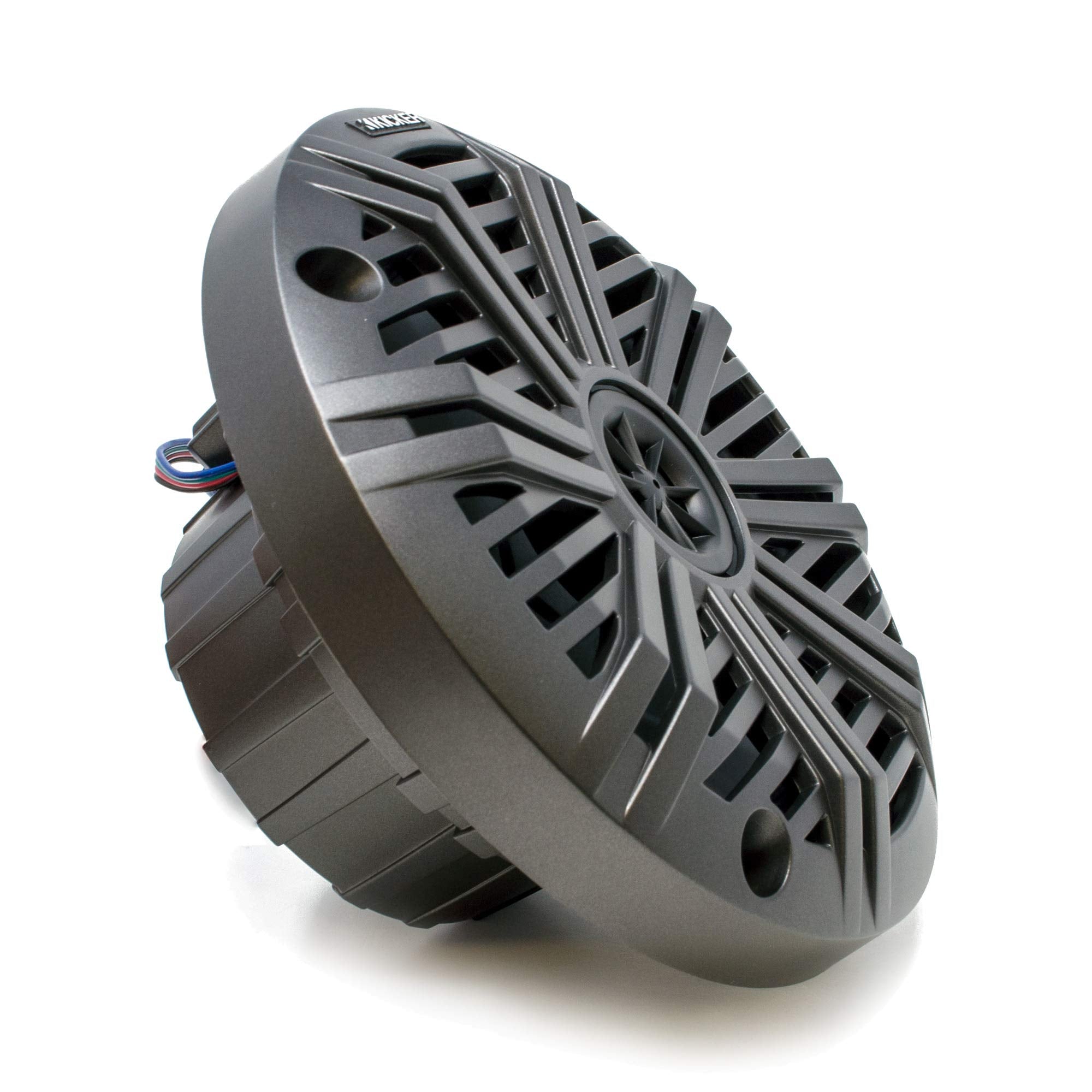 Kicker Km614 6.5'' Oem Replacement Marine Speakers With Charcoal Salt Water Grills   1 Pair, 2 Speakers