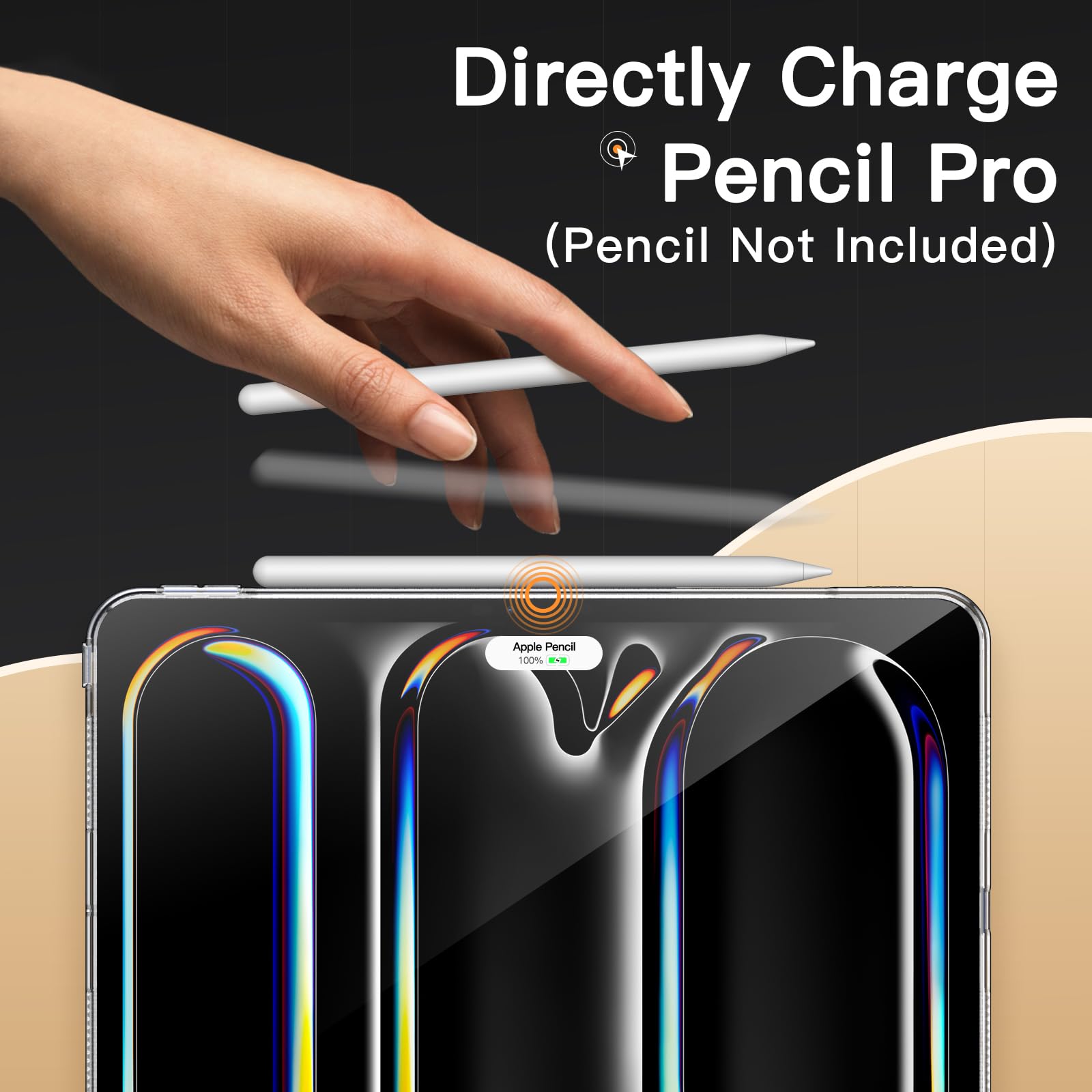 Jetech Clear Case For Ipad Pro 11-Inch M4 (2024), Anti-Yellowing Transparent Shockproof Slim Tablet Back Cover With Hard Pc Back