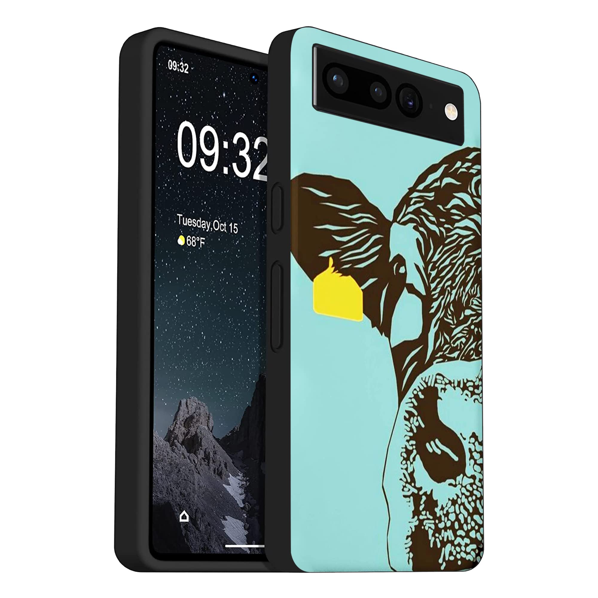 Compatible With Google Pixel 7 Pro Case, Cow Western Wild Rodeo Ranch Cowboy Cowgirl Country Farm Fun Slim Fit Soft Tpu Shockpro