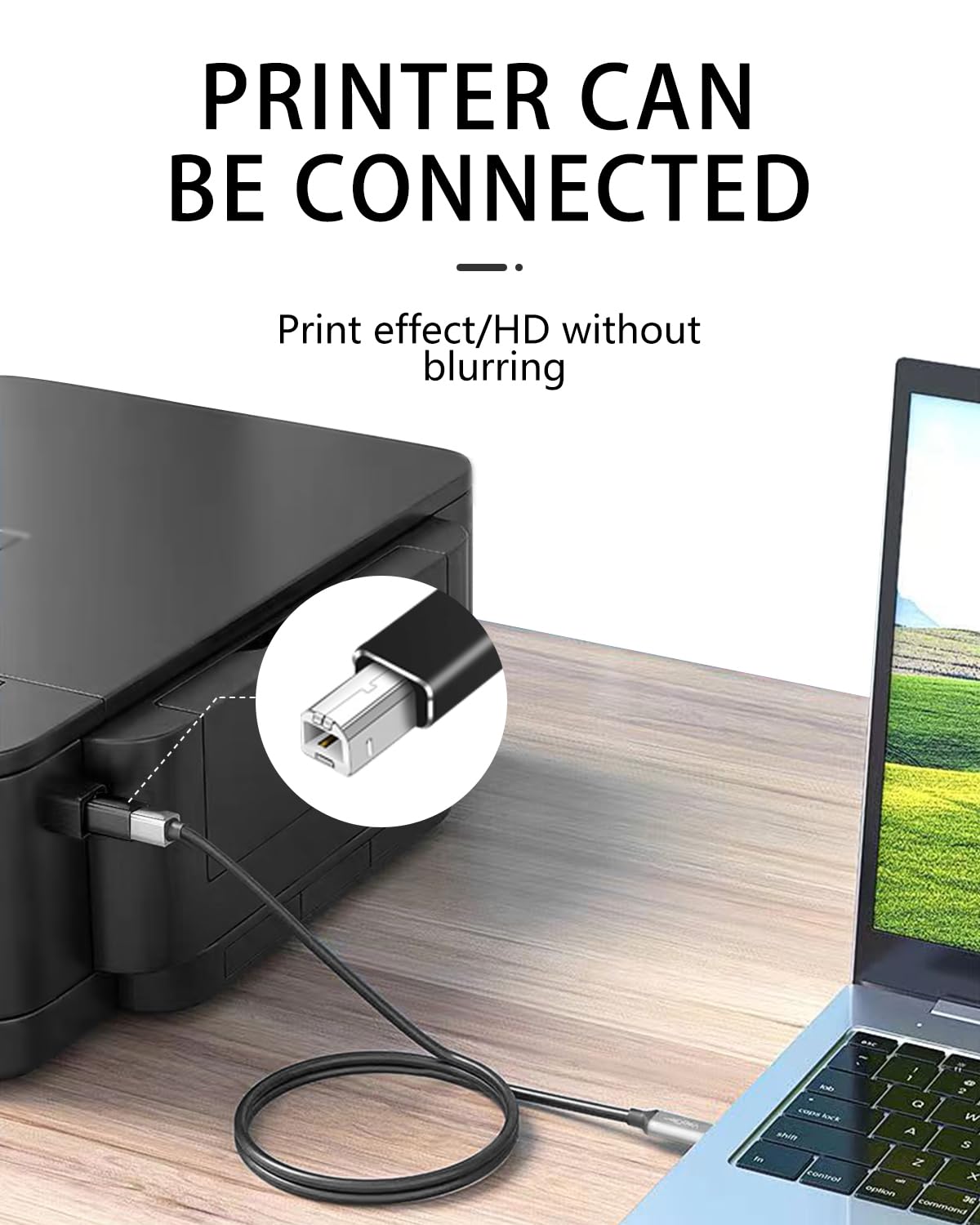 Usb C Adapter 8 Pack Usb B To Usb C, Type C Female To Usb Printer Male Adapter, Type C To Midi Convert Connector Support Data Sy