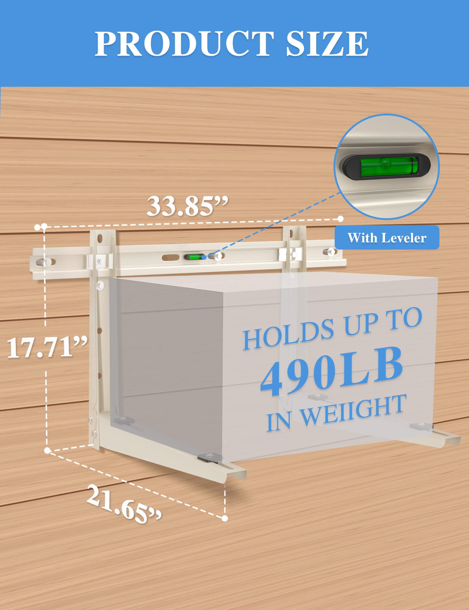 Mini Split Mounting Brackets For Outside, Condenser Bracket With Leveler For 7000 Btu To 24000 Btu Outdoor Ductless Mini Split A