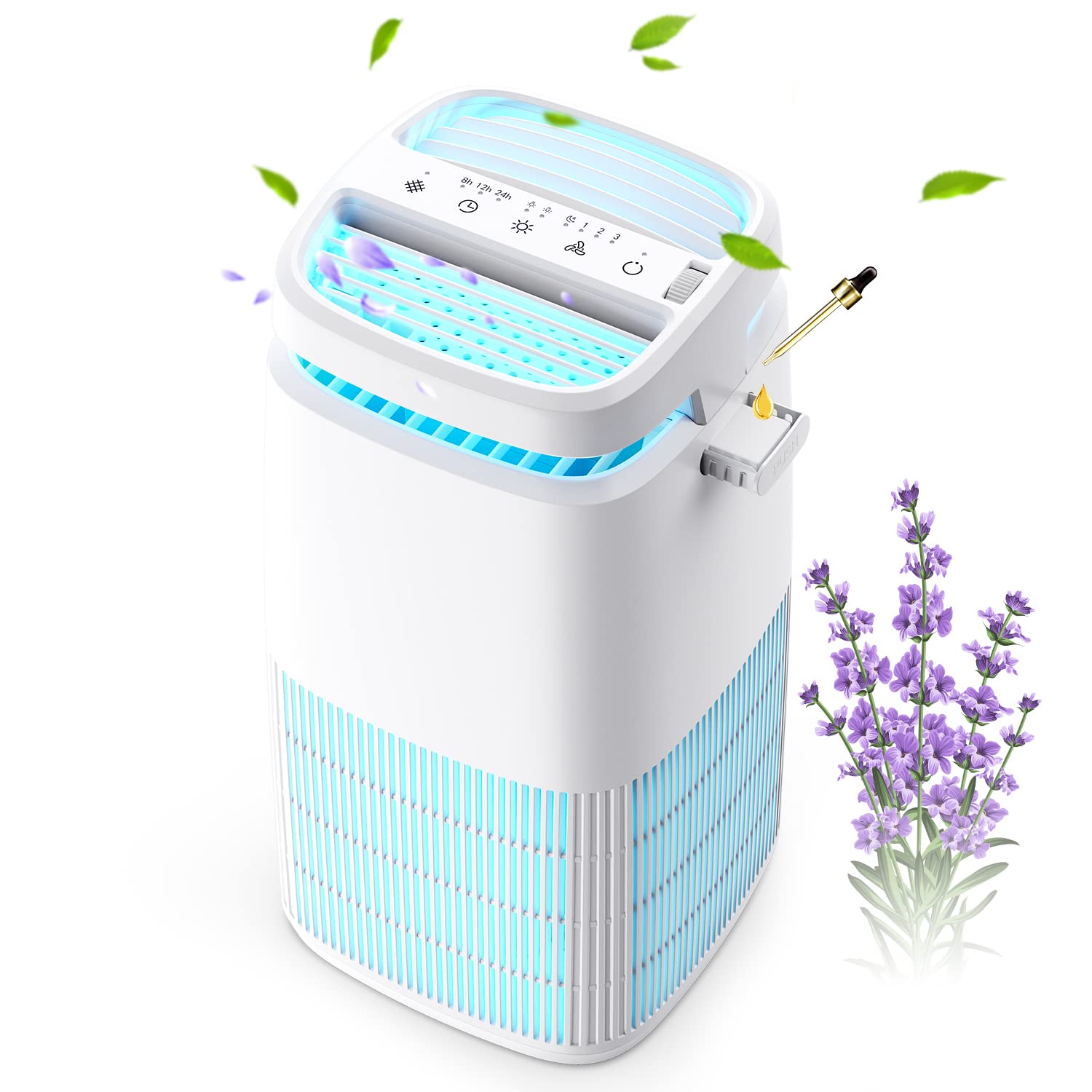 Pomoron Mj002H 4 In 1 Air Purifiers For Home, H13 True Hepa Filter, Air Ionizer Negative Ion Generator And Uv, Filter 0.3 Micron