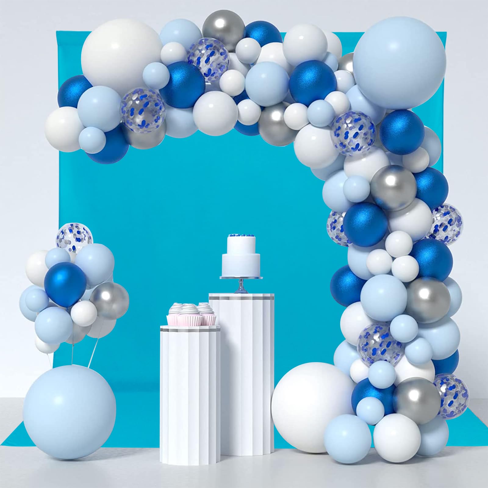 Sugargirl 8Ftx10Ft Blue Screen Backdrop Background For Photography, Polyester Photo Backdrop For Photoshoot, Party, Video And Te