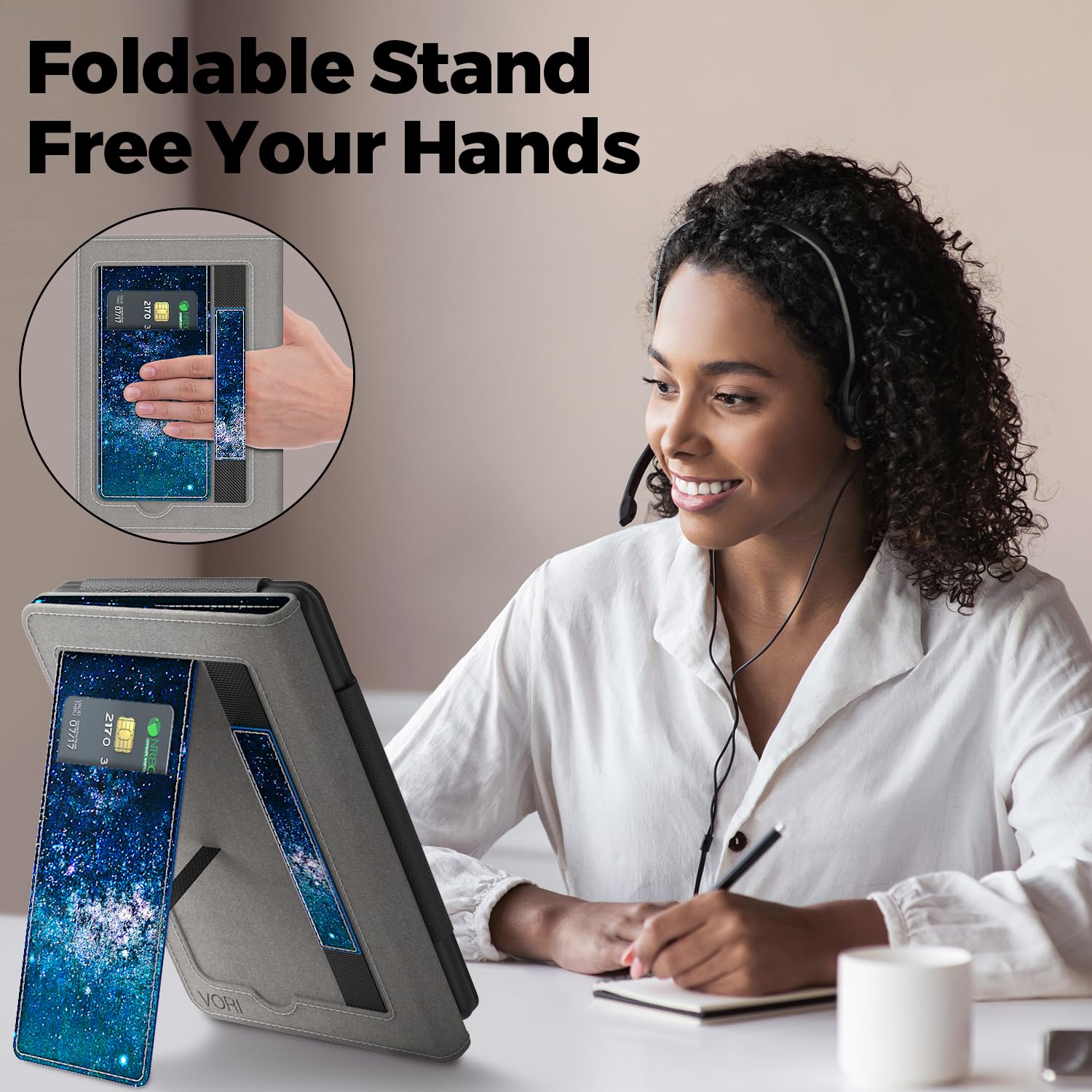 Vori Stand Case For Kindle Paperwhite (11Th Generation 2021) And Kindle Paperwhite Signature Edition, Pu Leather Case Smart Prot