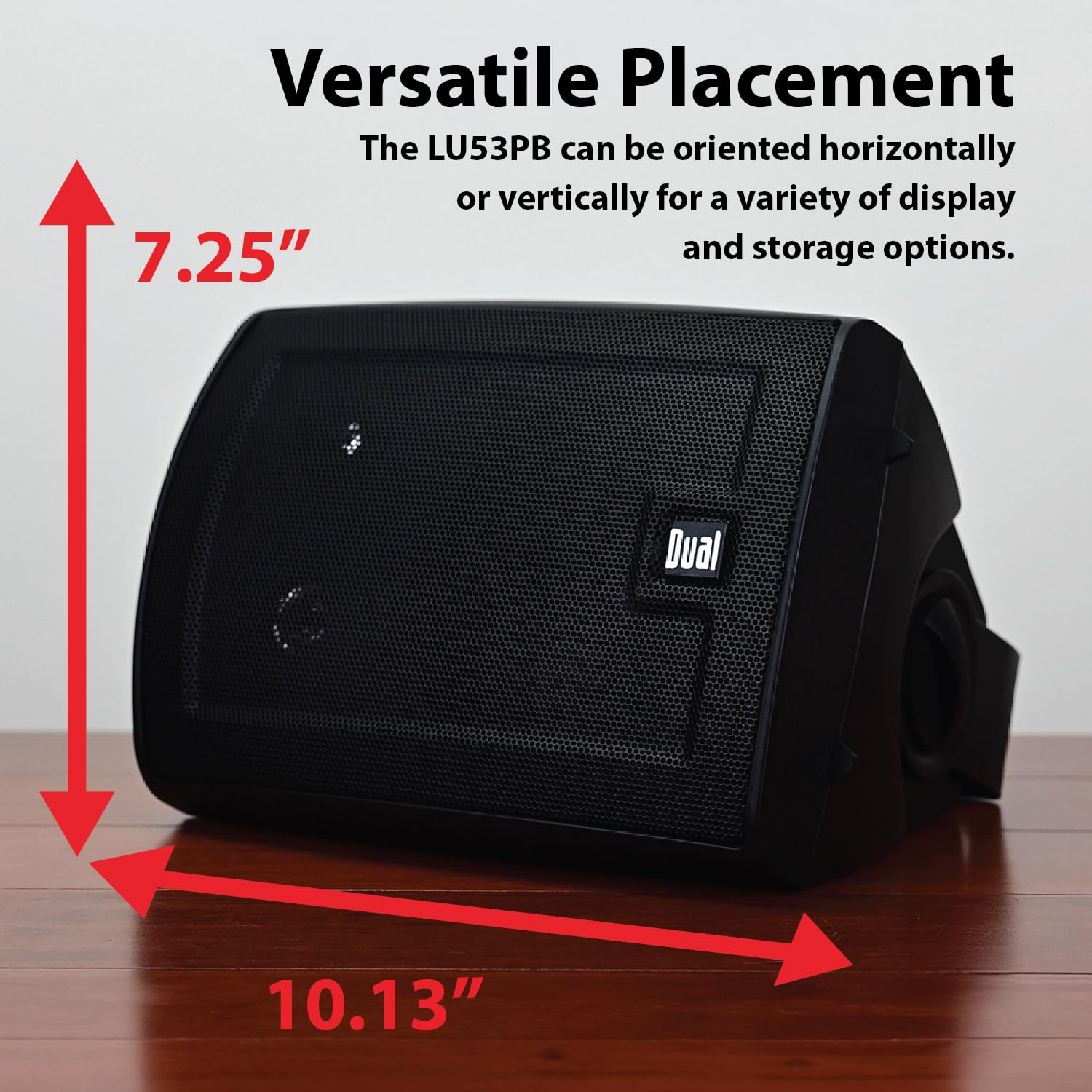 Dual Electronics Lu53Pb 5.25 3-Way High Performance Outdoor Indoor Wired Speakers | Effortless Set Up | Home, Pool, Patio, Garag
