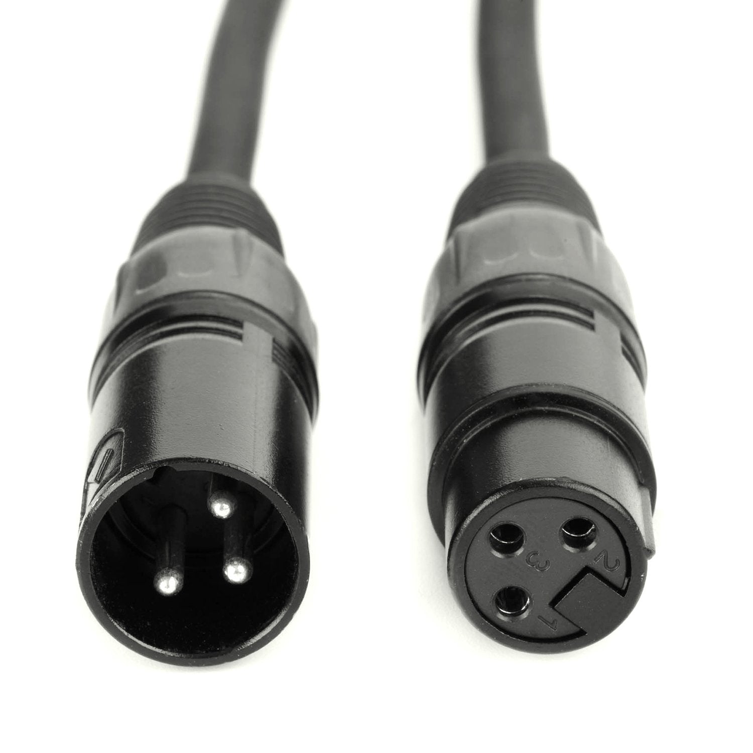 Mfl. 6.6 Ft Flexible Dmx Cable 3 Pin Signal Xlr Male To Female Cable Wire For Stage Lighting Dj Lights, 110 Ohms Impedance, Blac