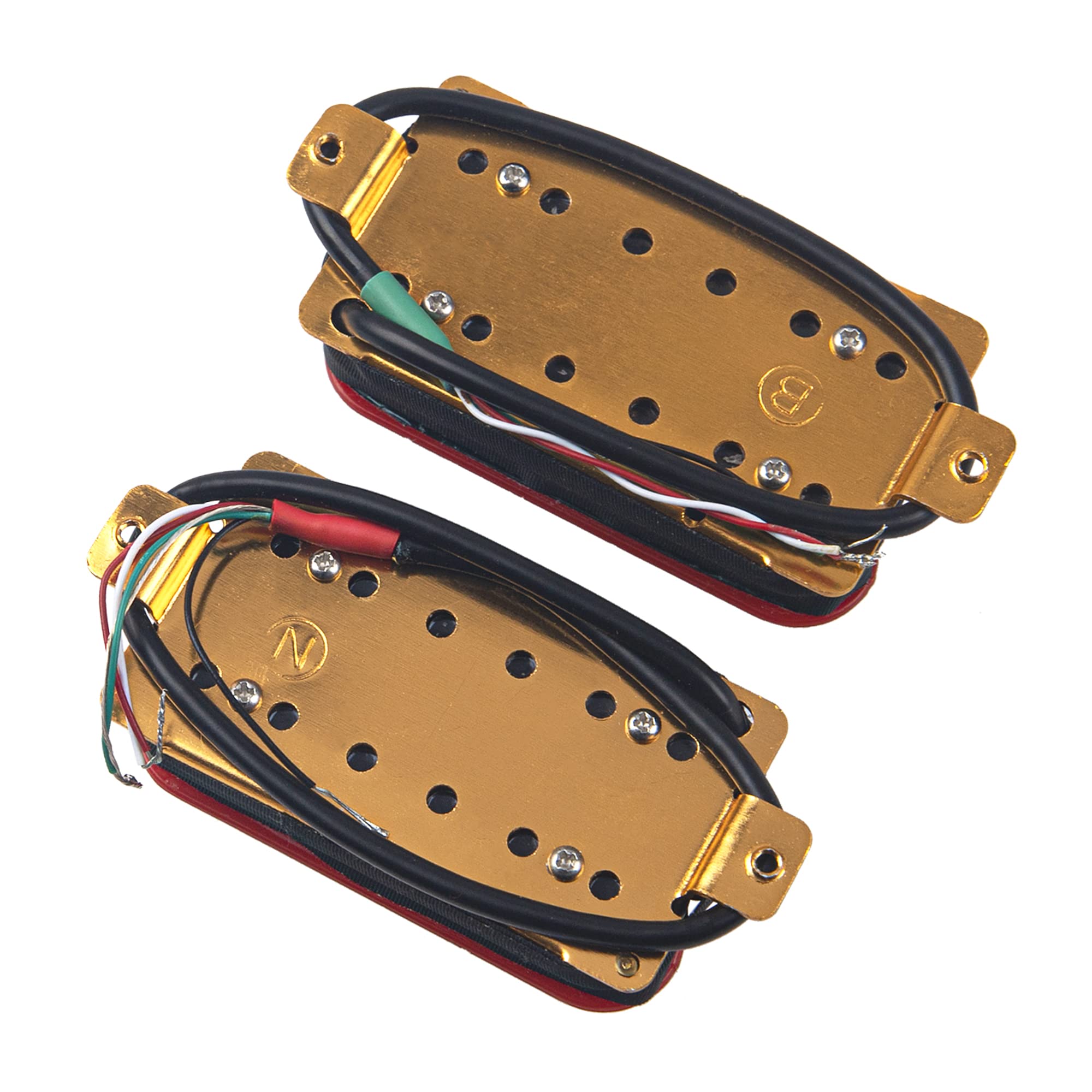 1Pair Yootones High Output Magnet Electric Guitar Neck Bridge Pickup Set N/B Compatible With Electric Guitar Pickup (Red)