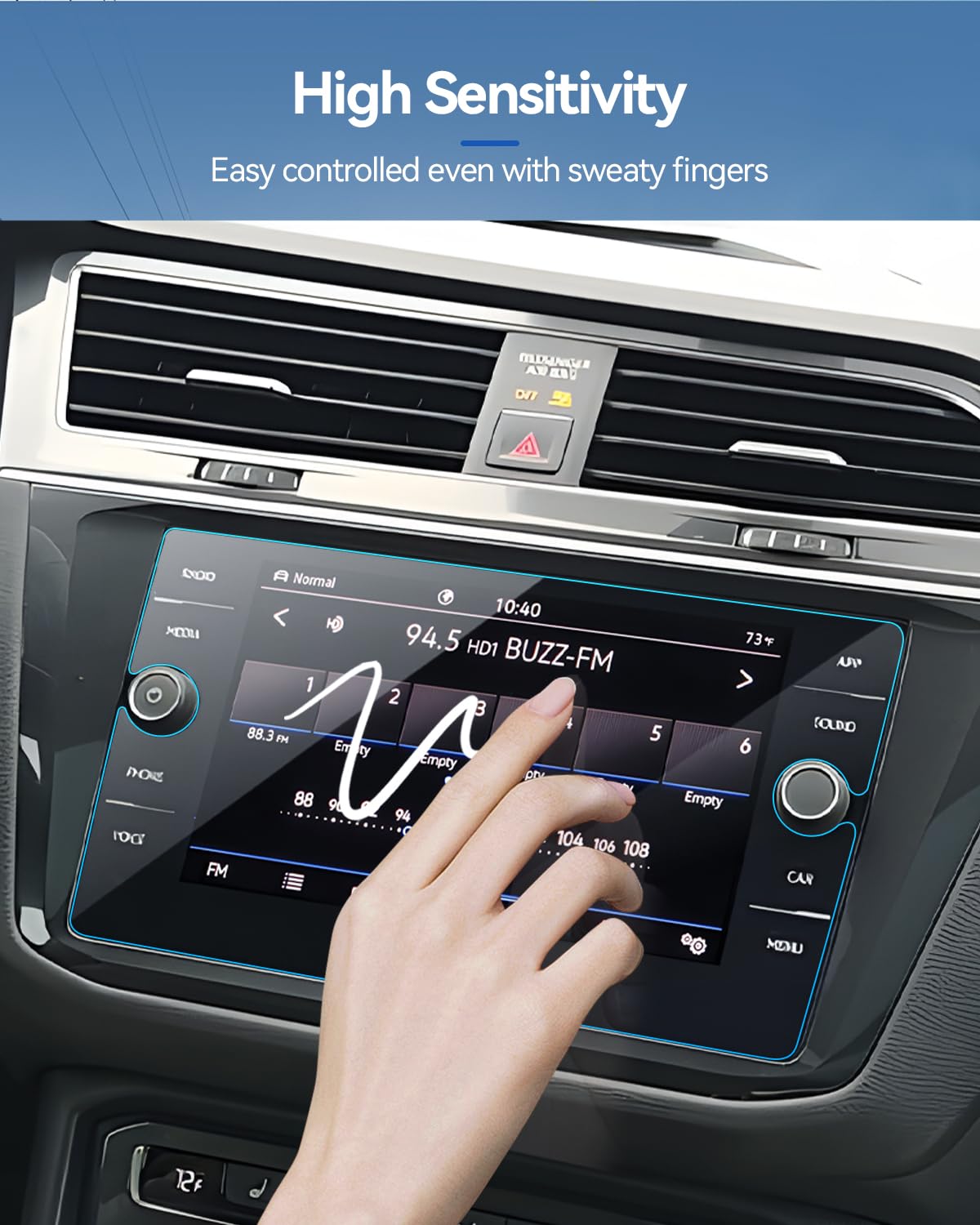 Lantu Car Screen Protector For 2024 2023 2022 2021 Vw Volkswagen Tiguan Atlas Accessories 2020 2019 2018 Se Sel R Line Navigatio