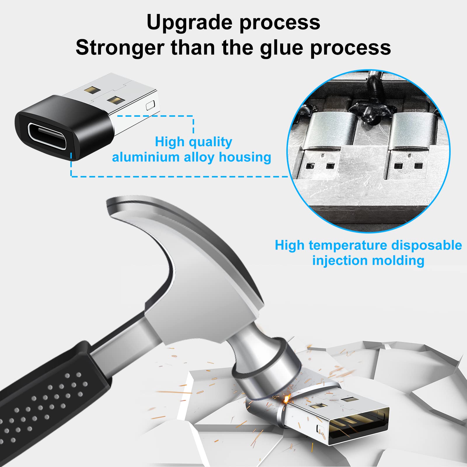 Basenew Usb To Usb C Adapter 8 Pack,Usb C To Usb Adapter,Usb C To Usb A Adapter,Usb To C Adapter,Usb C To Usb Adapter,Usb To Usb