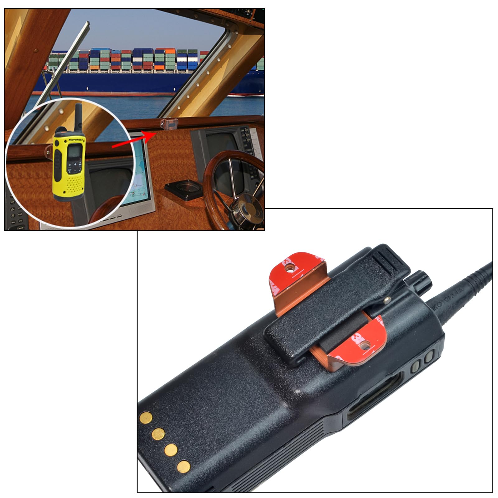 Twayrdio Dashboard Mount Holder Belt Clip Hook With Screws For Motorola Talkabout Midland Baofeng Retevis Yaesu Handhelds Walkie