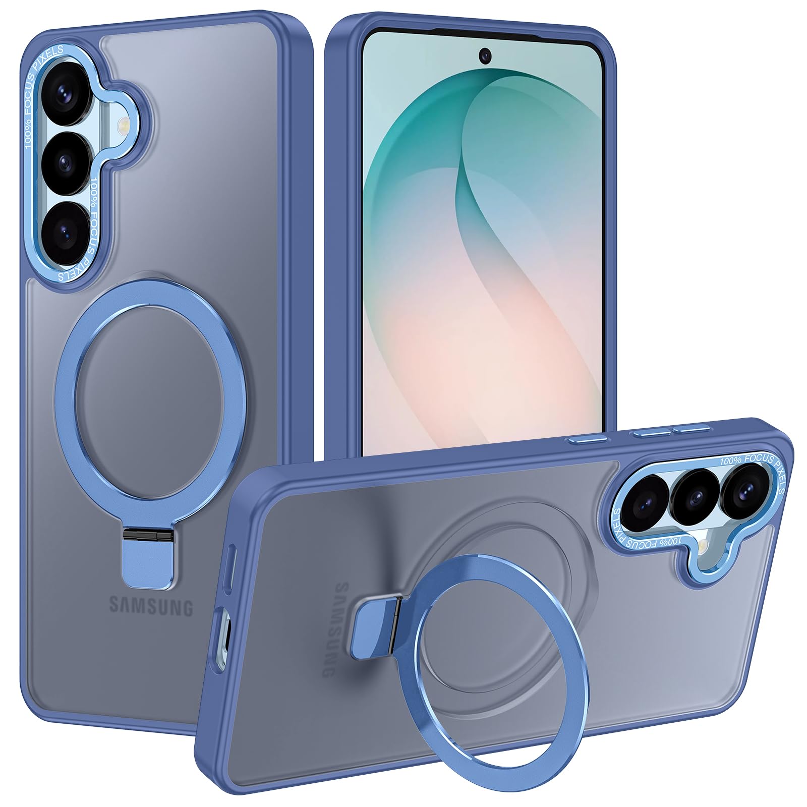 Casehas for Samsung Galaxy S26 Case,with Magnetic Invisible Stand [Military Drop Protection] [Compatible with MagSafe] Shockproo