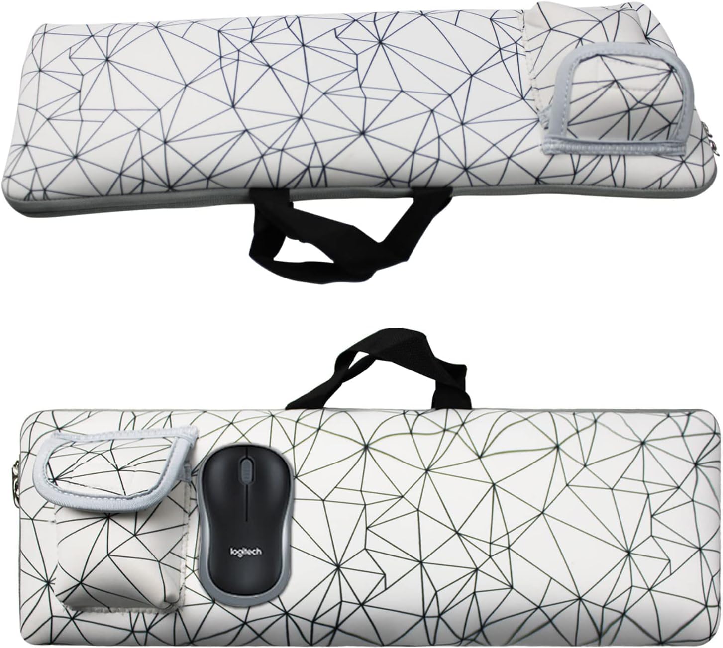 Af-Wan Wireless Keyboard Portable Case Storage Bag - Dustproof, Waterproof, Shockproof For Dell Km3322W/Hp 230/Hp 330 Wireless K