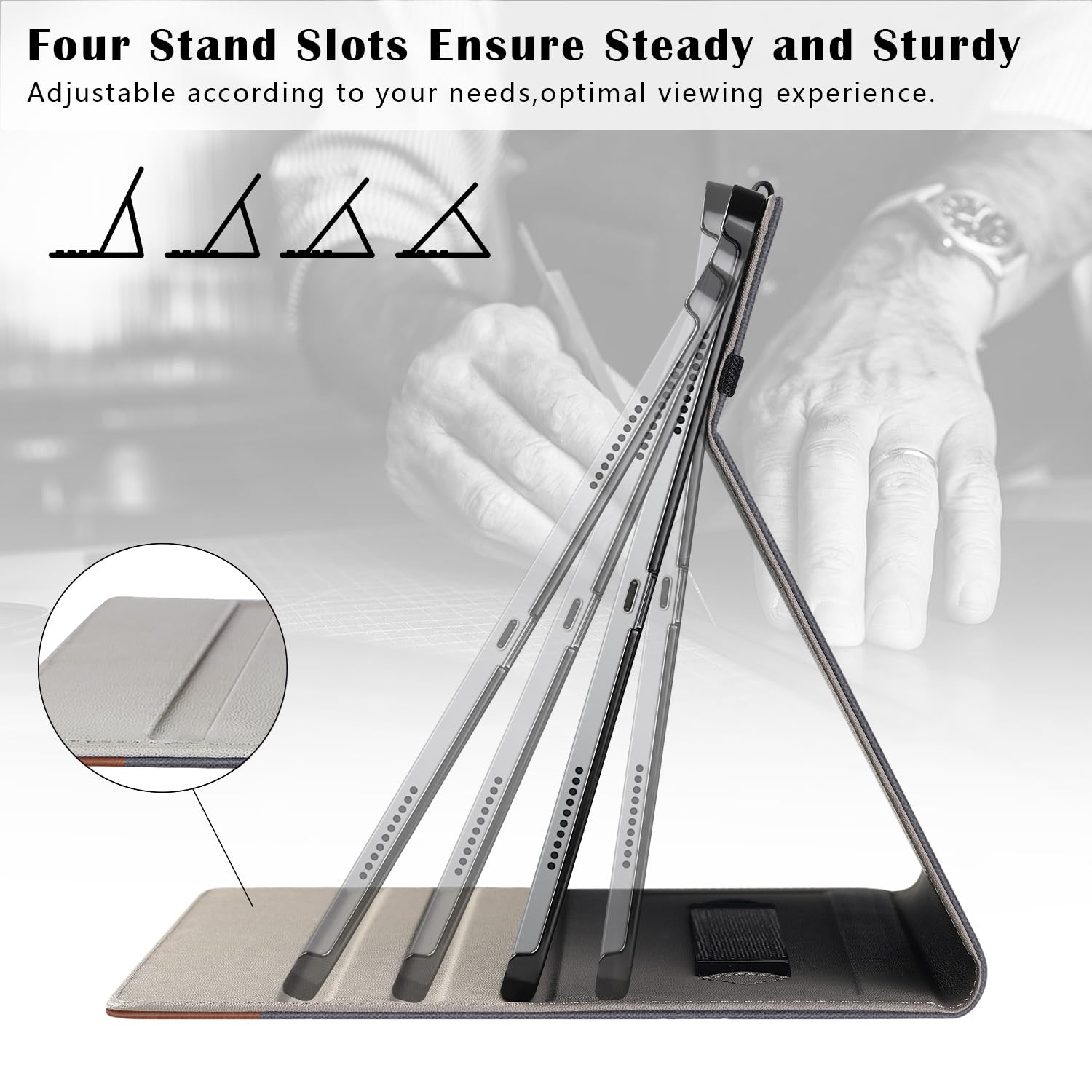 Ztotopcases For New Ipad Pro 11 Inch Case 2024 5Th Gen(M4), Premium Pu Leather Smart Cover With Auto Wake/Sleep,Multiple View An