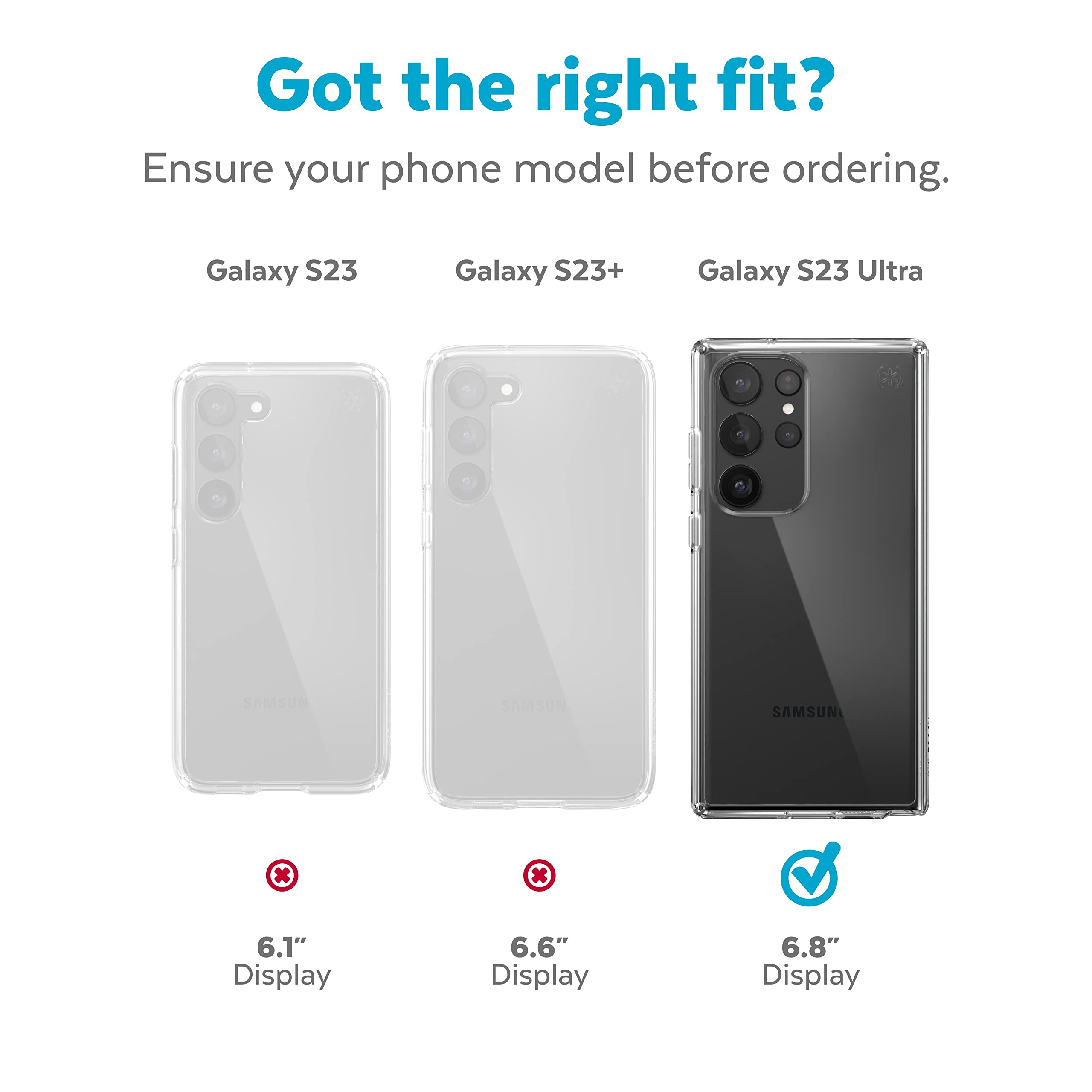 Speck Samsung Galaxy S23 Ultra Clear Case   Drop Protection, Scratch Resistant & Shock Absorbent Case For Galaxy S23 Ultra   Sli