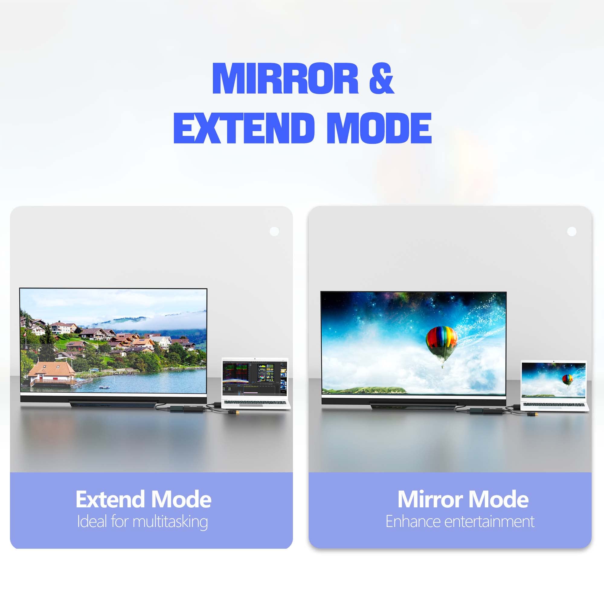 Fairikabe Vga To Hdmi Adapter With Audio, (Pc Vga Output Source To Tv/Monitor With Hdmi Input Display), Vga Male To Hdmi Female