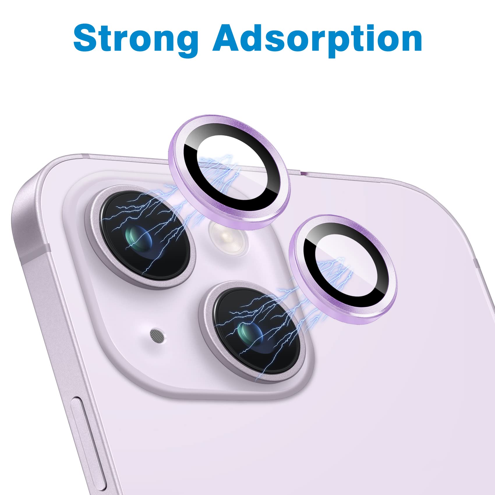 Hsefo Compatible With Iphone 14 And 14 Plus Camera Lens Protector, Anti Scratch Lens Cover 9H Tempered Glass Camera Screen Prote