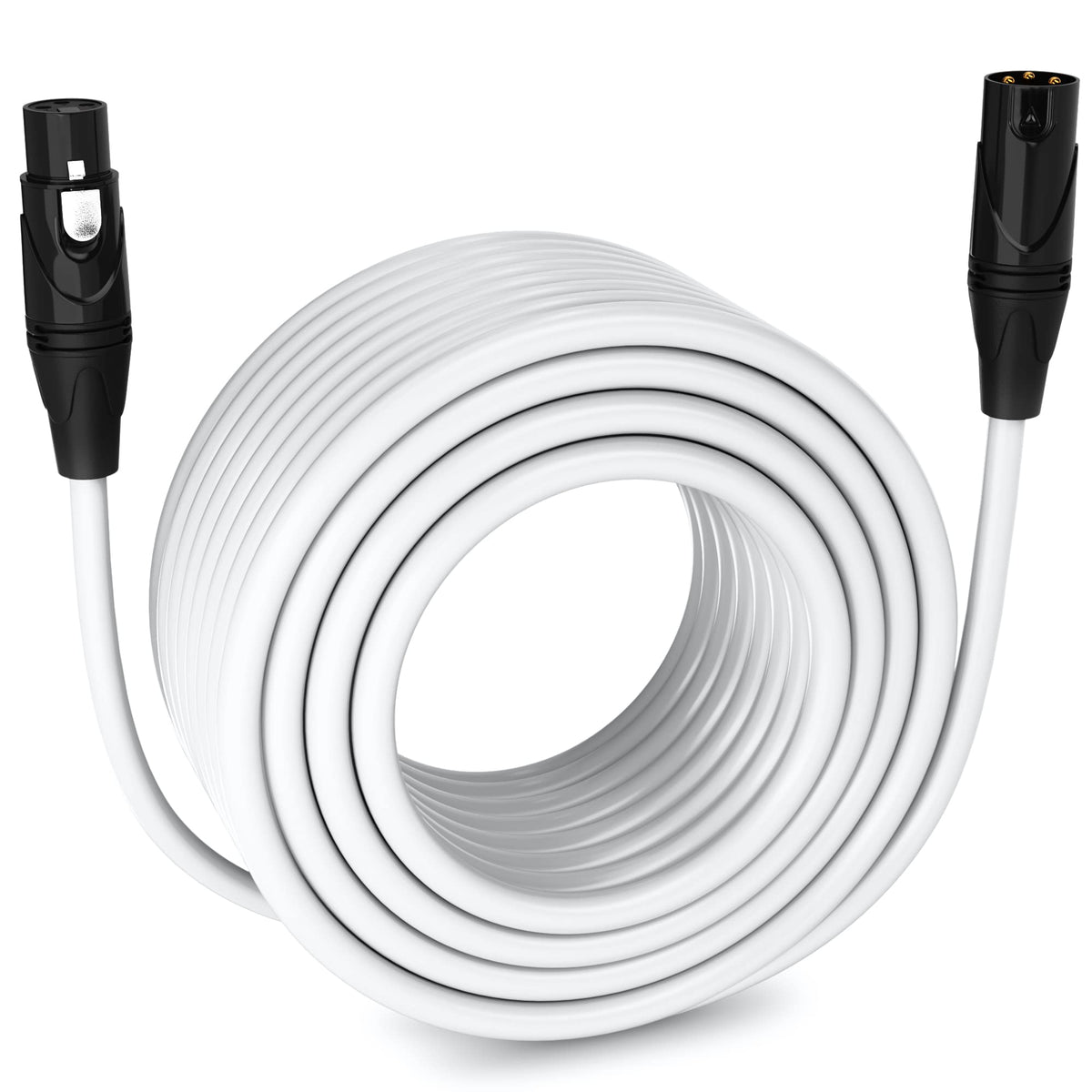 Lyxpro 200 Feet Xlr Microphone Cable Balanced Male To Female 3 Pin Mic Cord For Powered Speakers Audio Interface Professional Pr