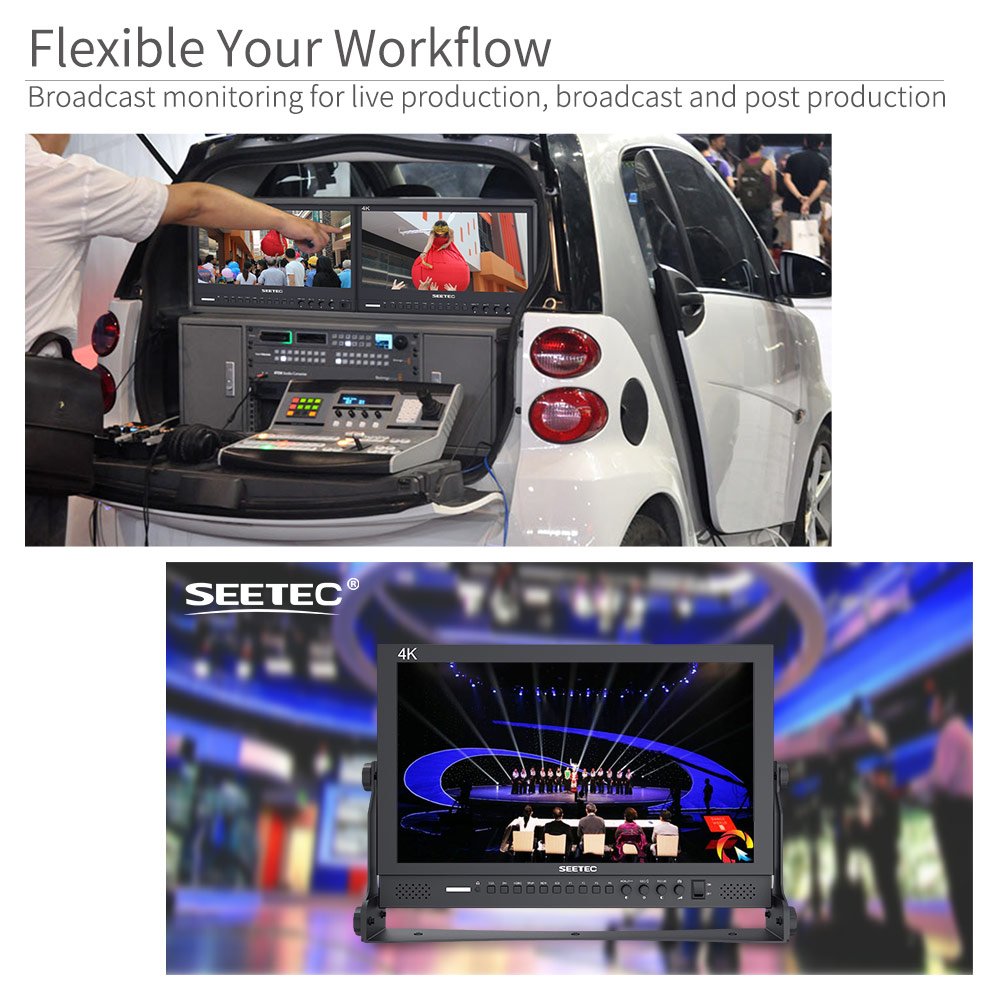 Seetec P173 9Hsd 17.3 Inch 1920X1080 Desktop Monitor For Broadcast Lcd Monitoring With 3G Sdi Hdmi Av Ypbpr