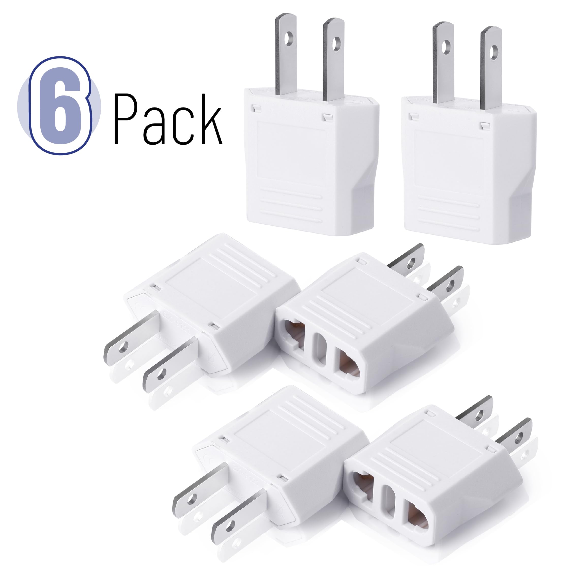 Bates  European To Us Plug Adapter, 6 Pack, Eu To Us Plug Adapter, Europe To Us Plug Adapter, Plug Adapter Europe To Usa, Europe