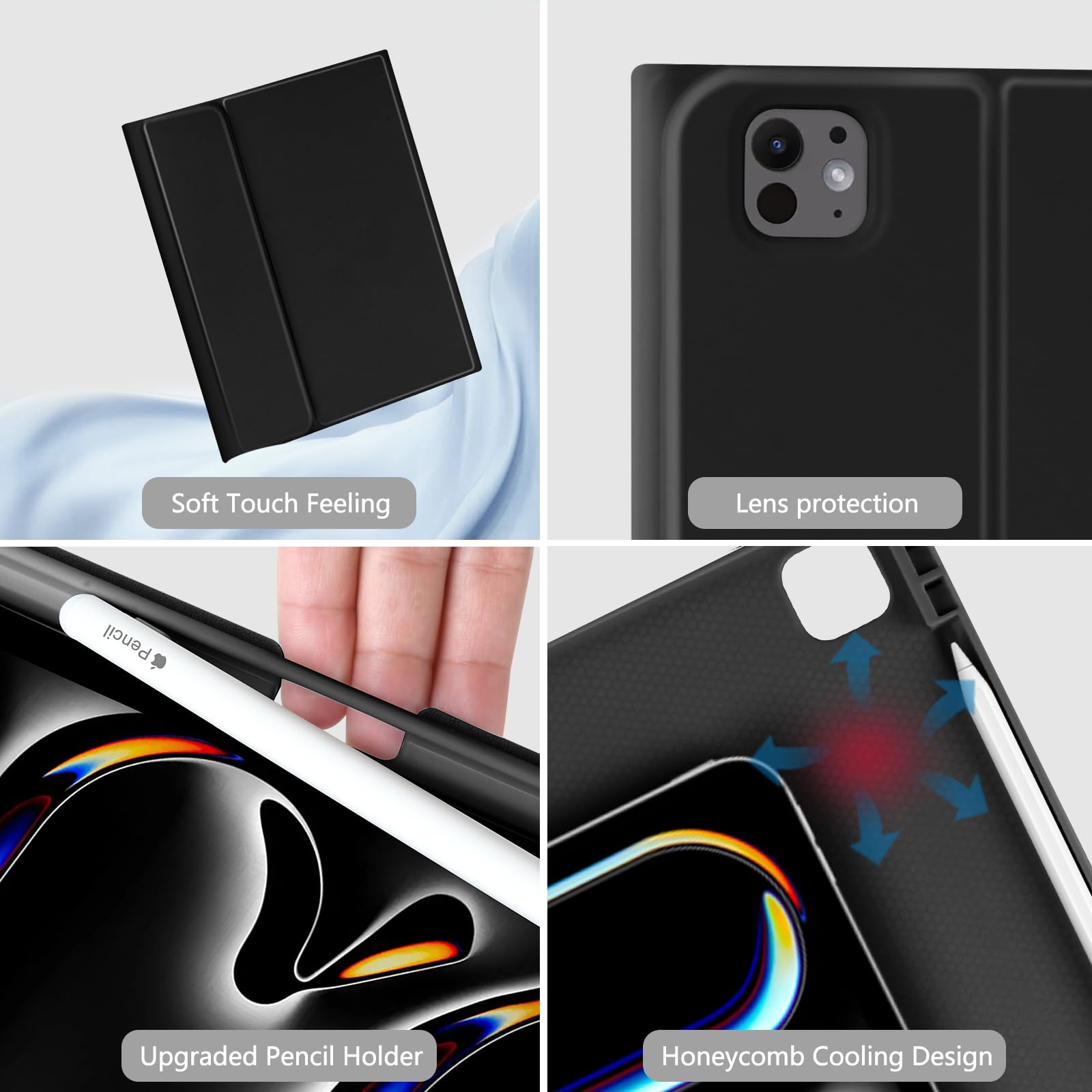 Amzcase For Ipad Pro 13 Inch Case 2024 With Keyboard,M4 Of Ipad 13 Pro Keyboard Case With Bluetooth Wireless Detachable Smart Sl