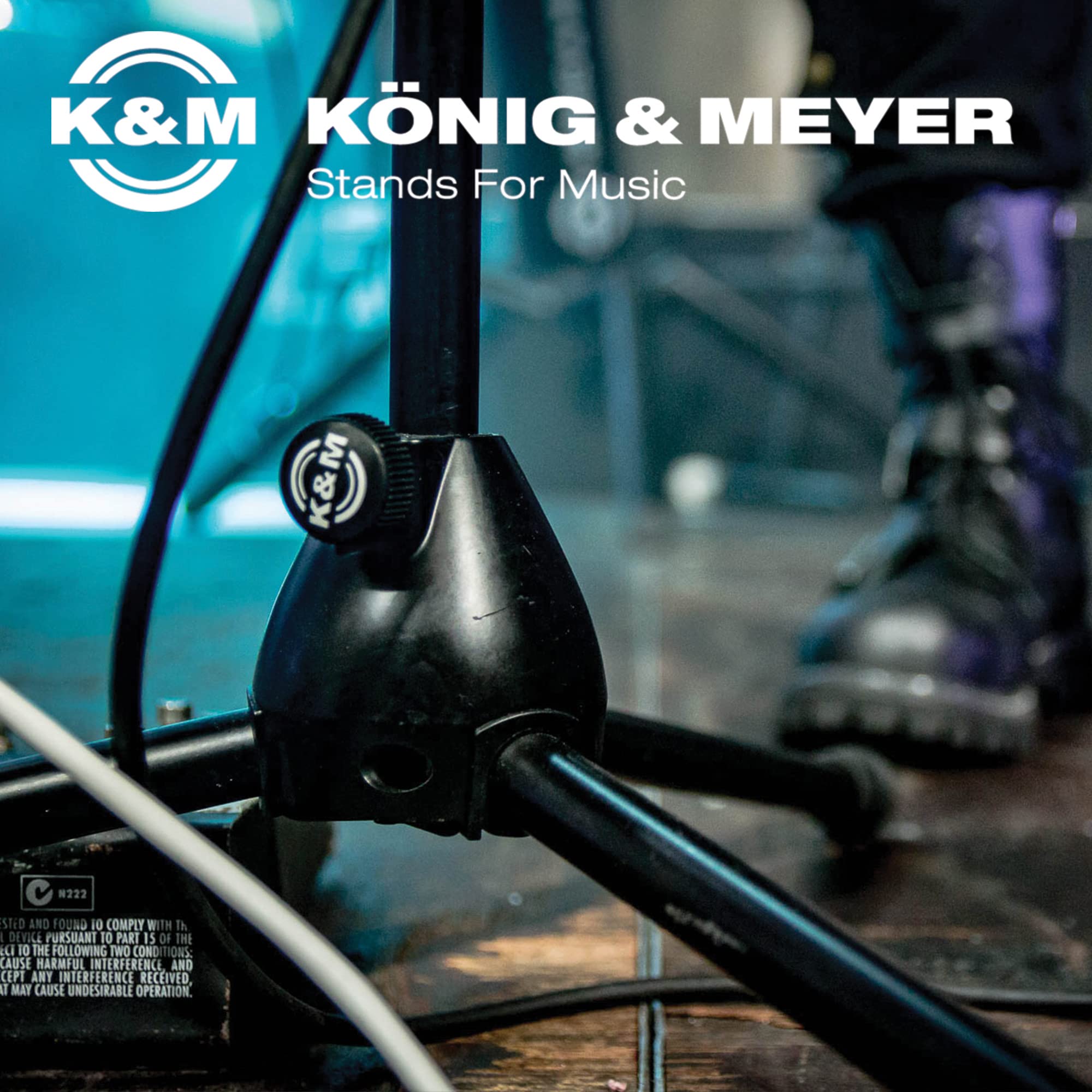 K&M Knig & Meyer 21020.500.55 Tripod Microphone Stand With Fixed Length Boom Arm | Professional Grade For All Musicians | Heavy