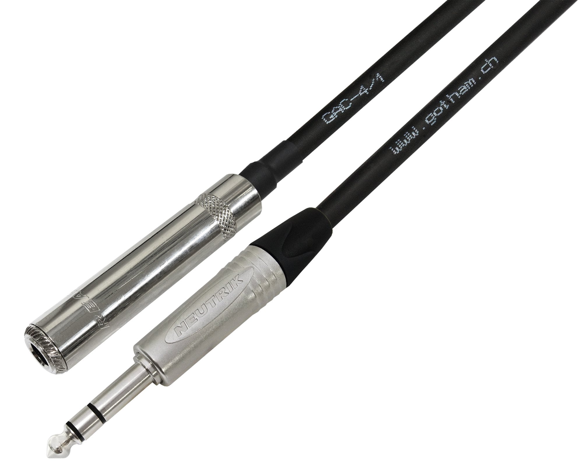 Worlds Best Cables   20 Foot   Gotham Gac 4/1 Star Quad Stereo Headphone Extension Cable & Neutrik Trs Plug To Neutrik Rean  Inc