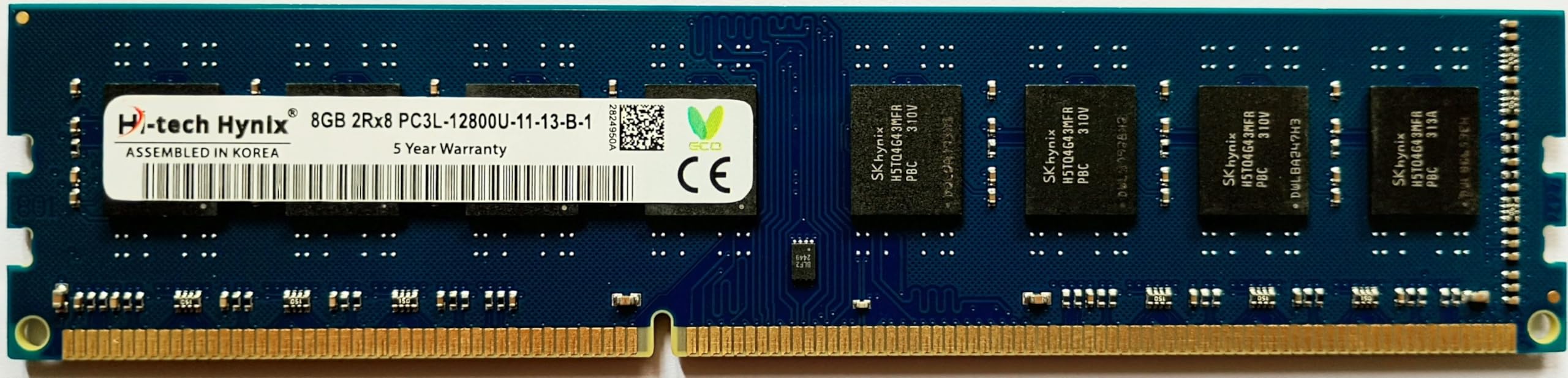 HiTech Hynix 8Gb Ddr3 Desktop Ram 1600 Mhz Pc3L12800U 1.35 Volt 240 Pin Dimm 5 Years Door Step Warranty