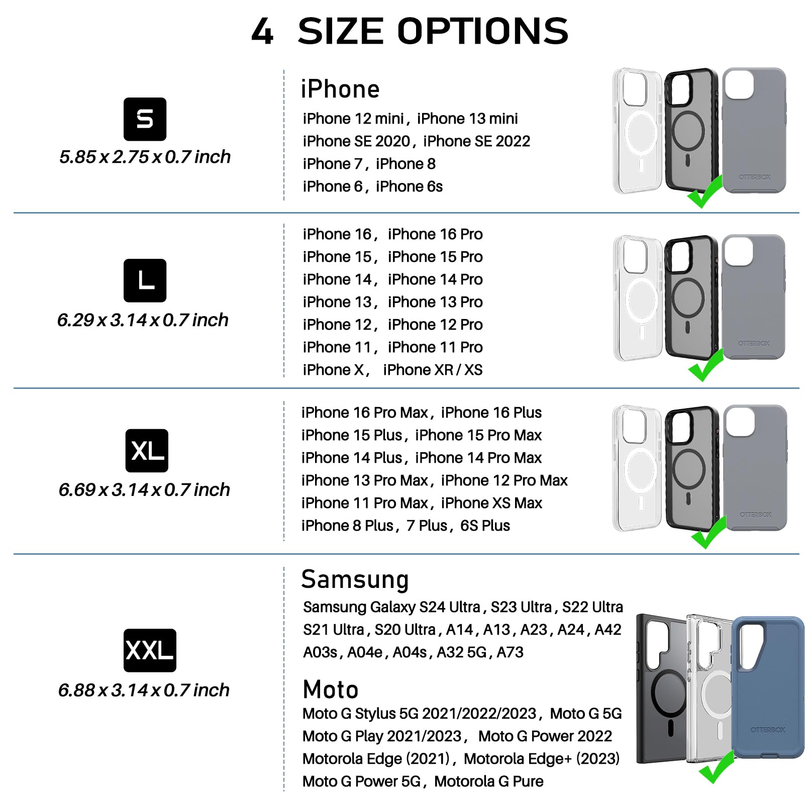 Ykooe Rugged Nylon Holster Compatible With Iphone 16 Pro Max, 16 Plus, 15 Pro Max, 15 Plus, 14 Pro Max, 14 Plus, 13 Pro Max, Gal