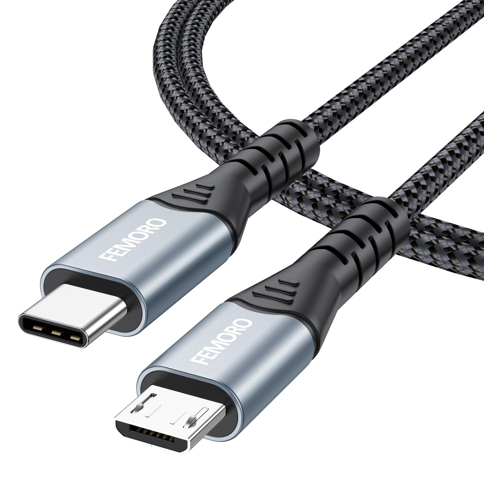 Femoro Usb C To Micro Usb Cable 3Ft, Microusb To Usb Type C 480Mbps Data Transfer & 12W Charging Otg Cord For Old Android Phones Kindle Ps4 Xbox One And More