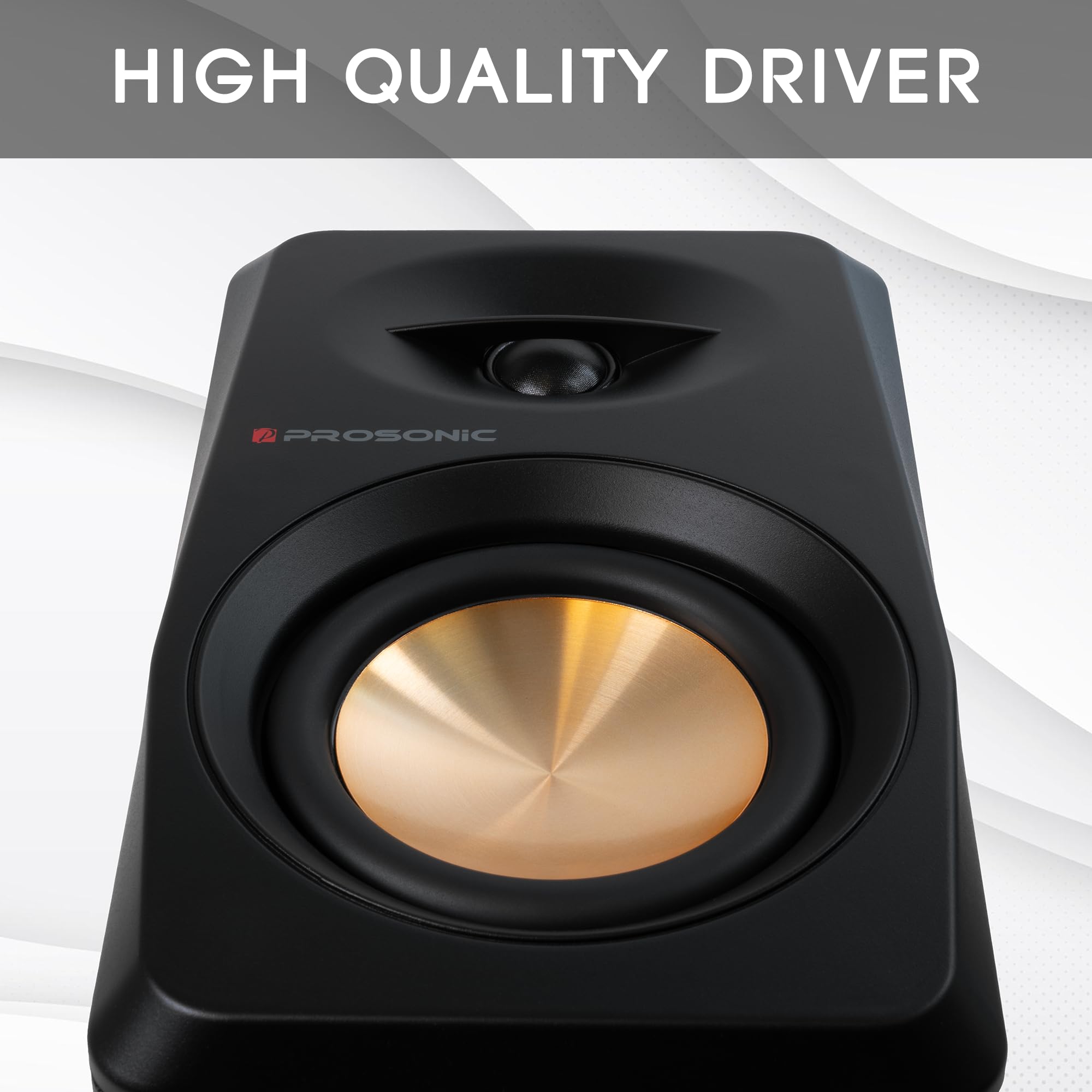 Prosonic Bt30(2023 Version) Active Powered Bluetooth Bookshelf Speakers, Studio Monitor, Home Theater, Turntable With Optical In