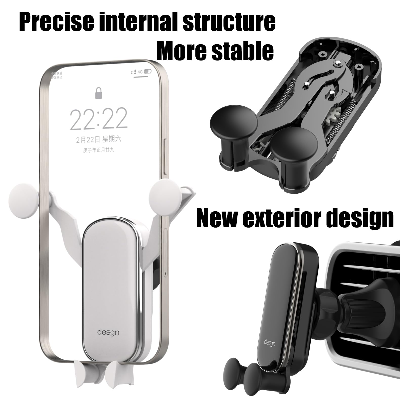Nijizs Phone Holders For Your Car With Metal Hook Clip, Hands-Free Car Phone Holder, Air Vent Cell Phone Car Mount Fit For Iphon