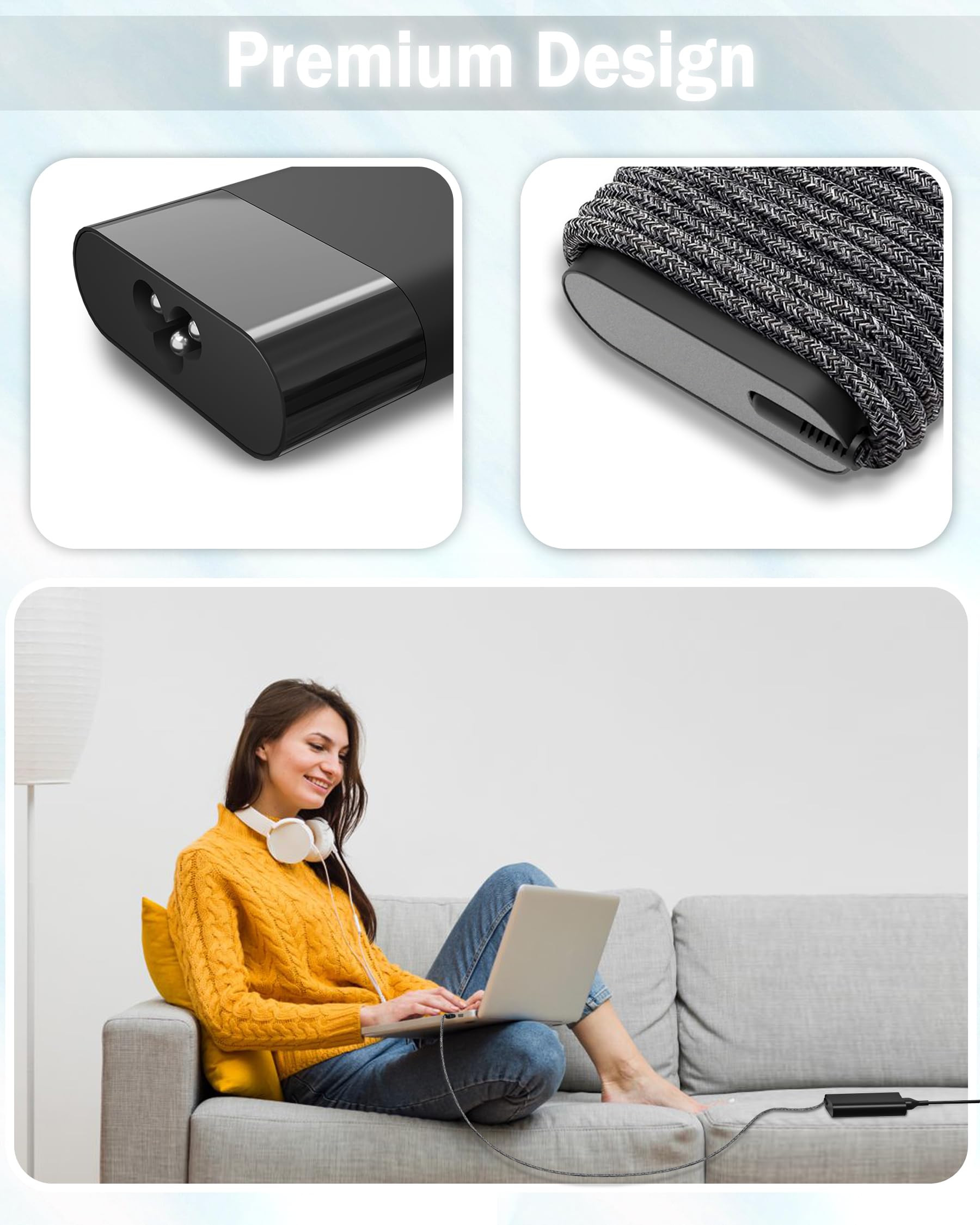 New Replacement Hp 90W Usb C Laptop Charger Power Adapter For Hp Spectre X360, Hp 904144 850 904082 003 Adp 90Fe 2Ln85Aa Elitebo