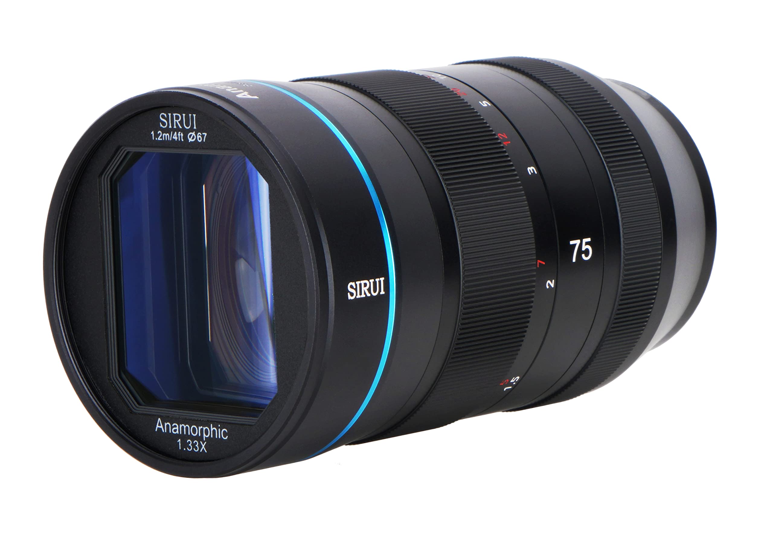 Sirui 75Mm F1.8 1.33X S35 Anamorphic Lens For L Mount, Blue Flare