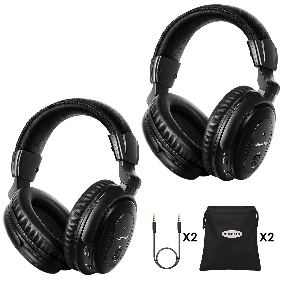 Simolio Compatible With Uconnect Ves Chrysler Pacifica & Town & Country & Honda Odyssey & Dodge Grand Caravan Ir Headphones For 