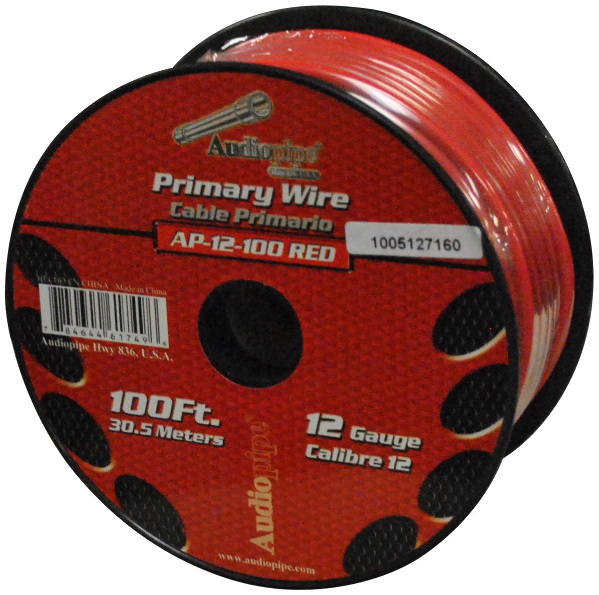 Audiopipe 12 Gauge 100 Feet Red Car Audio Home Primary Remote Wire CCA AP12100RD