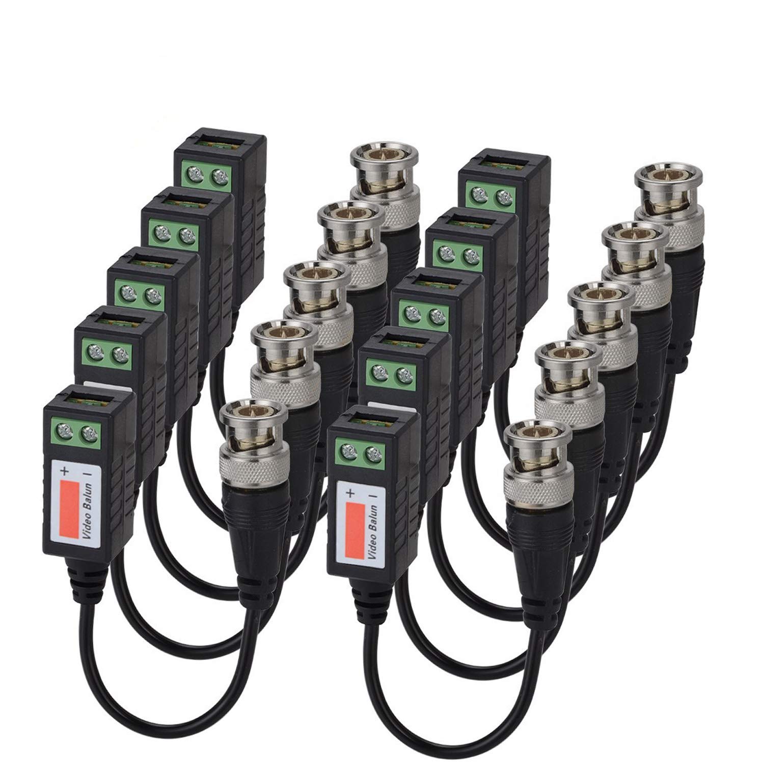 Tjmd Video Balun Connectors 8 Pairs Cat5 Hd Mini Cctv Bnc Passive Video Balun Transceiver Cable For Bnc Male Cable Via Cat5/5E/6