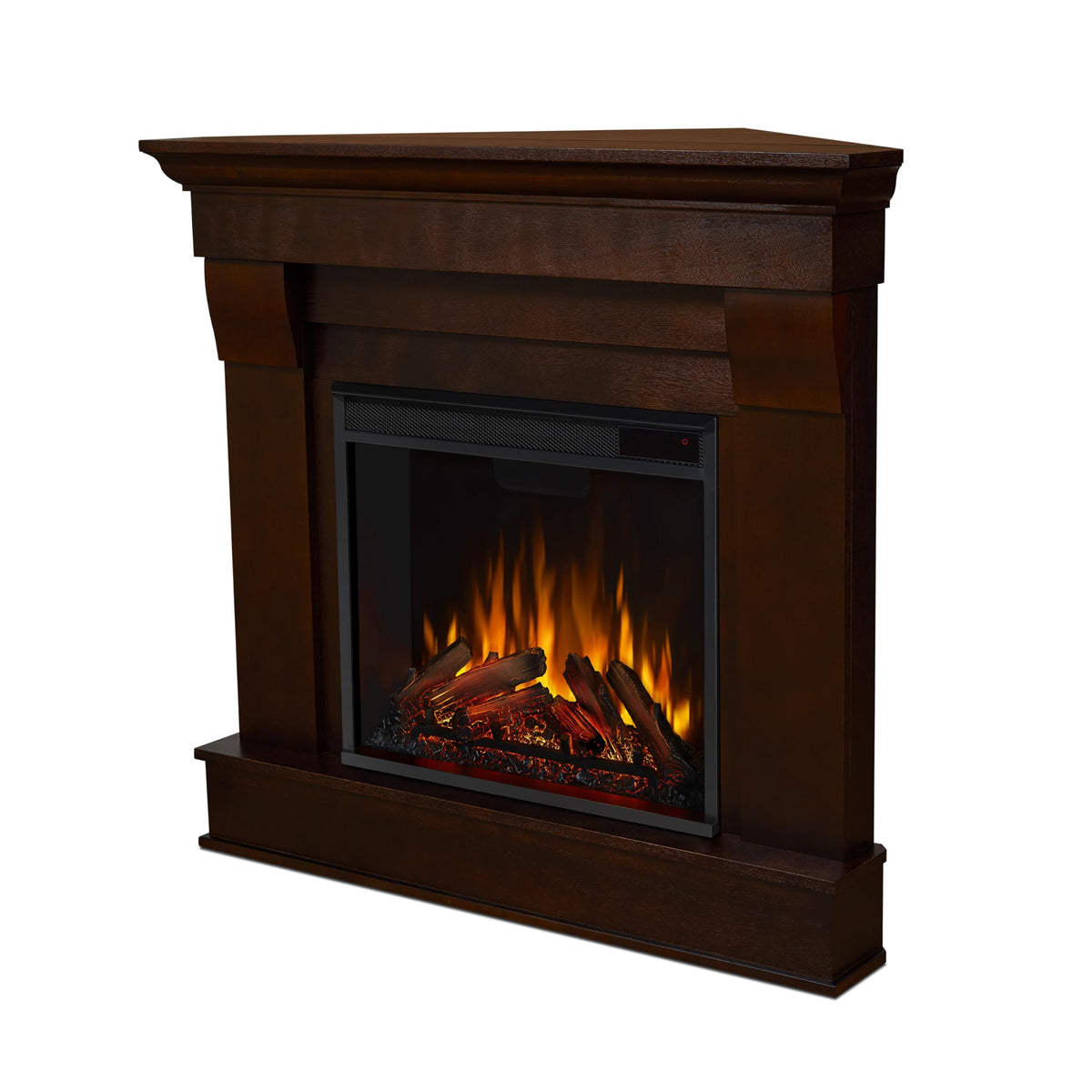 Real Flame Chateau 41'' Corner Electric Fireplace In Dark Walnut
