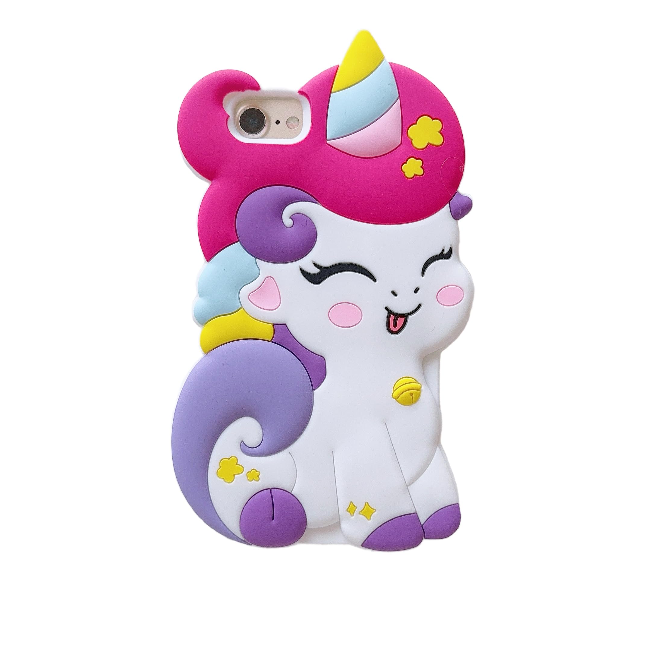 Wifantien 3D Cute Unicorn Soft Case For Iphone Se 2022/2020, Cartoon Kawaii Fashion Character Unicorn Horse Kids Girls Women Sof