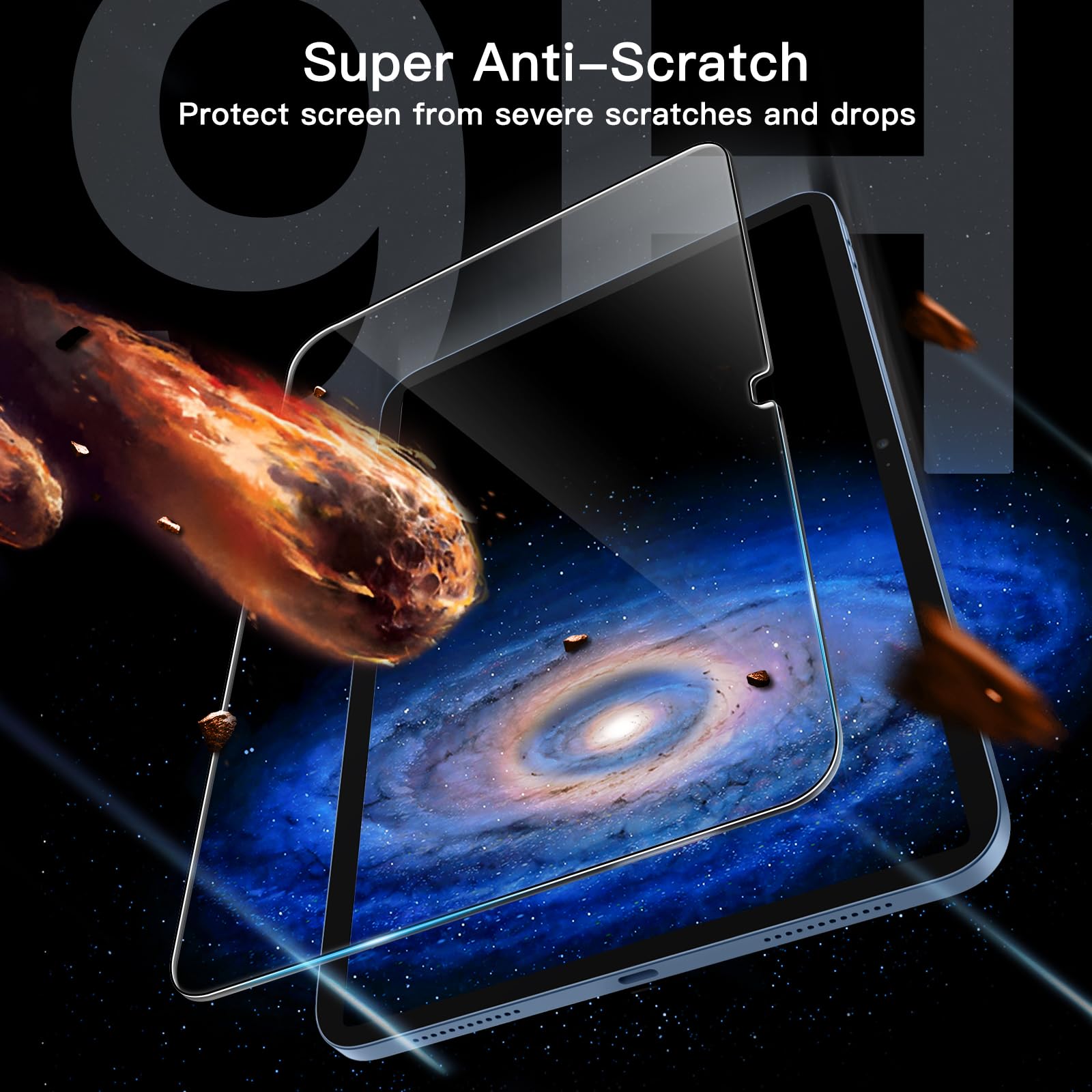 Jetech Screen Protector For Ipad 10 (10.9 Inch, 2022 Model, 10Th Generation) With Easy Installation Frame, Tempered Glass Film,