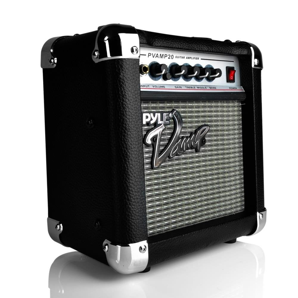 Pyle 20-Watt Vamp-Series Amplifier-Vamp-Series Amplifier w/3-Band EQ&Overdrive,Has Clean and Overdrive Channels For a Crunchy,Po